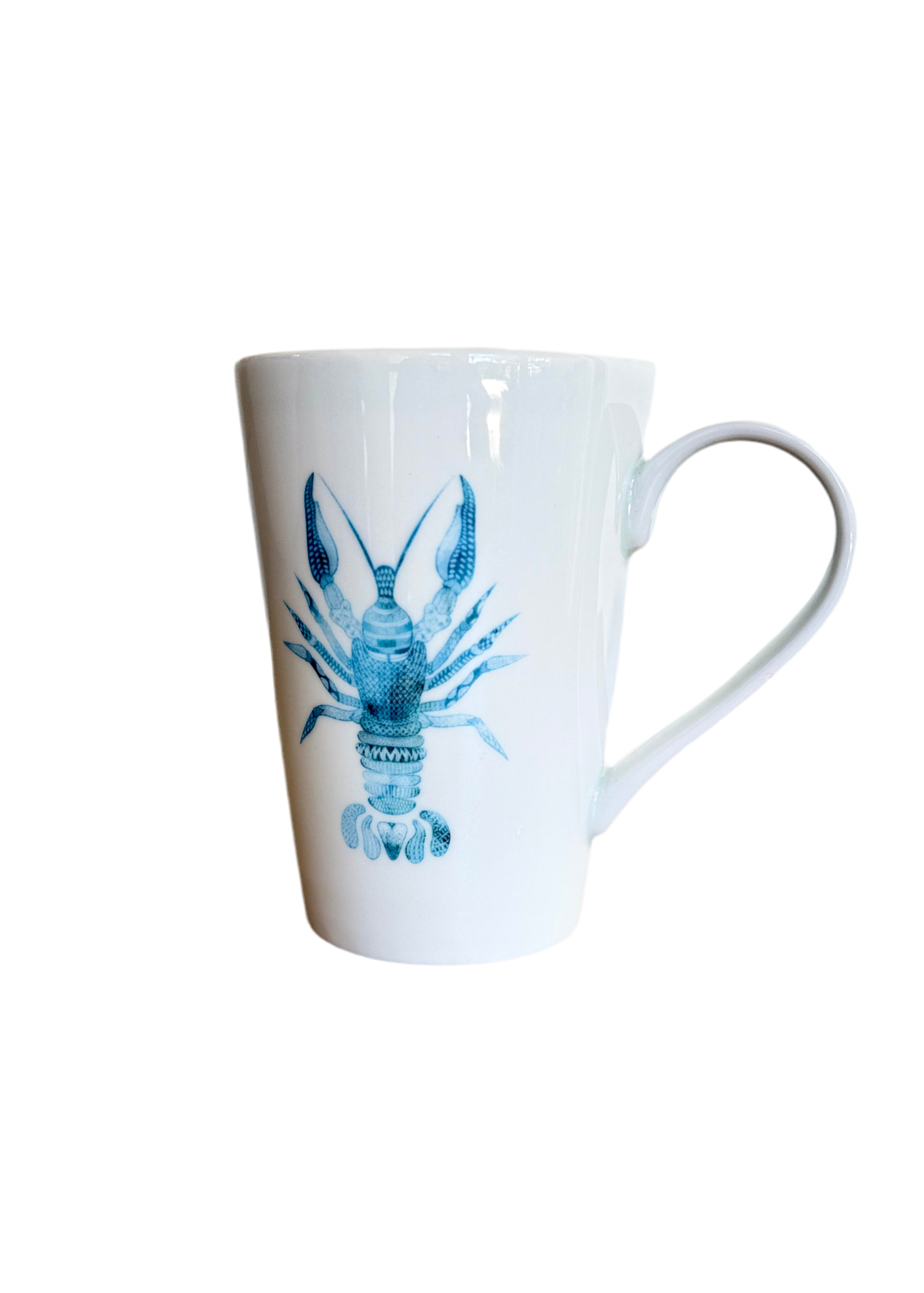 Coastal Blue Lobster Porcelain Mug Coffee Tea