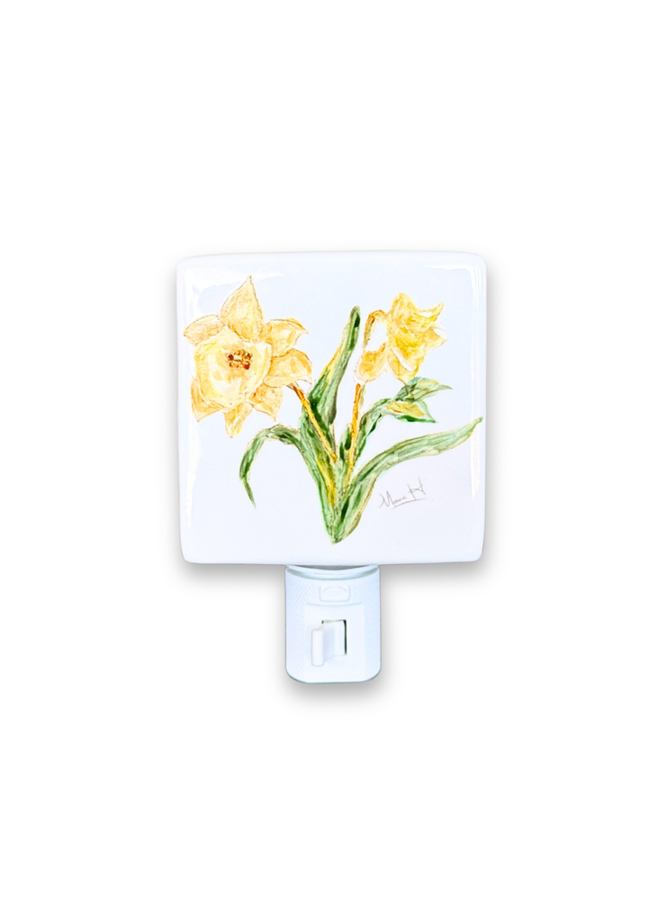 Daffodil Flower Porcelain Night Light