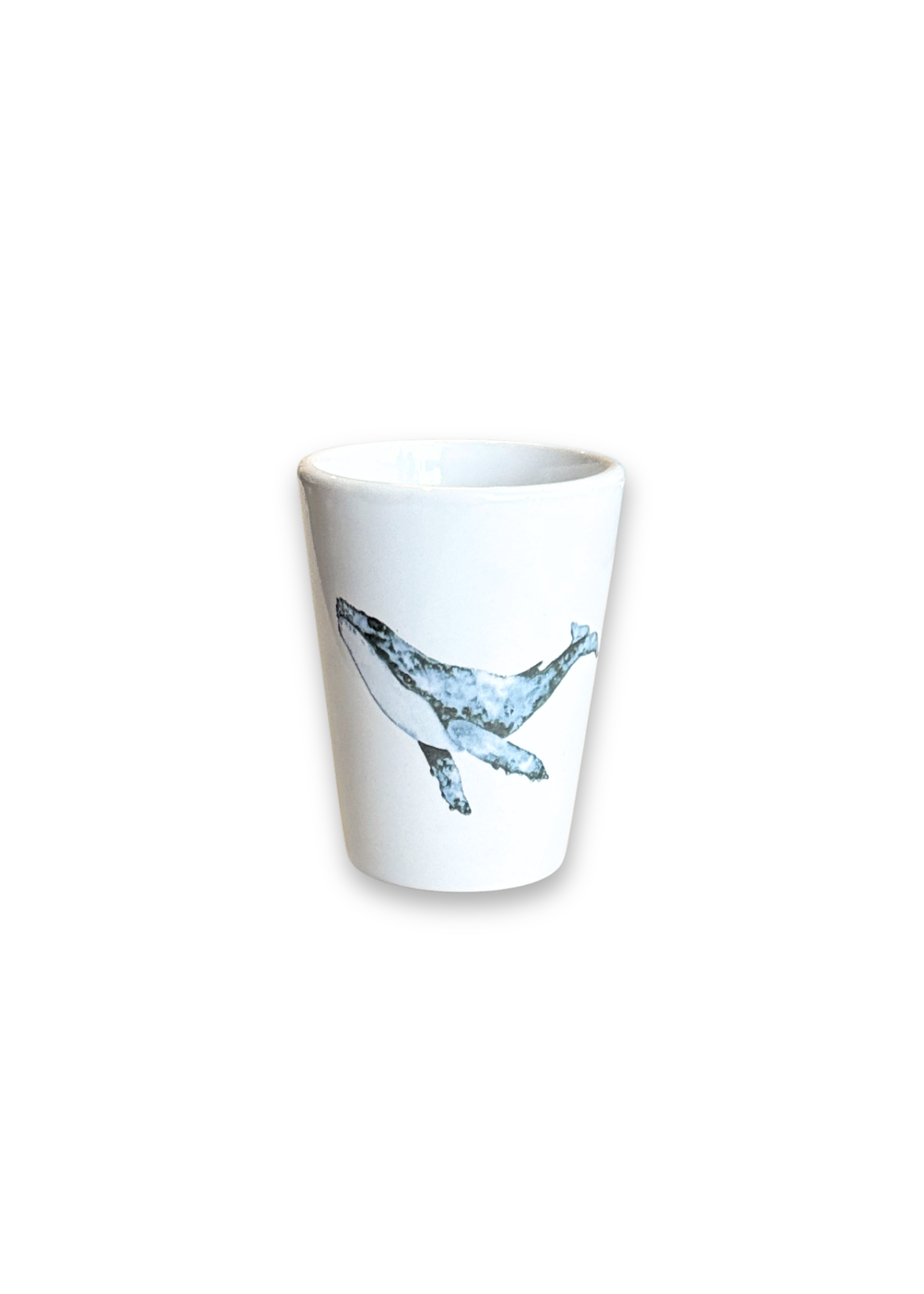 Coastal Whale Porcelain Ceramic Shot Glass