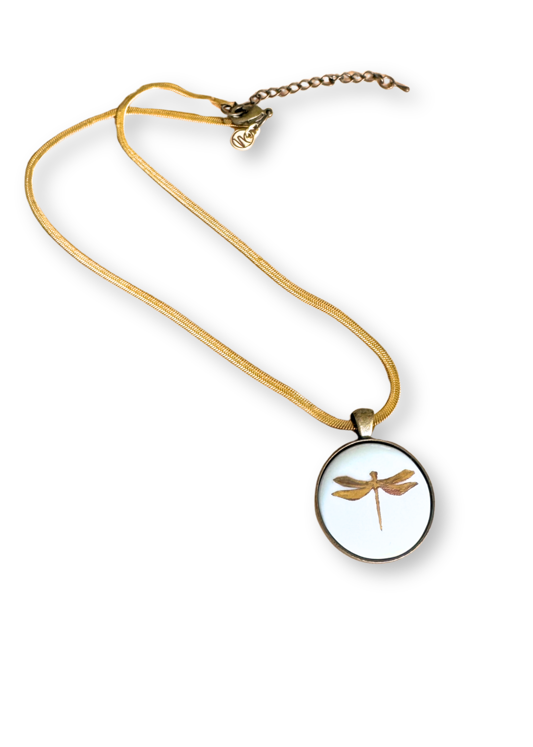 Dragonfly Porcelain Pendant Necklace