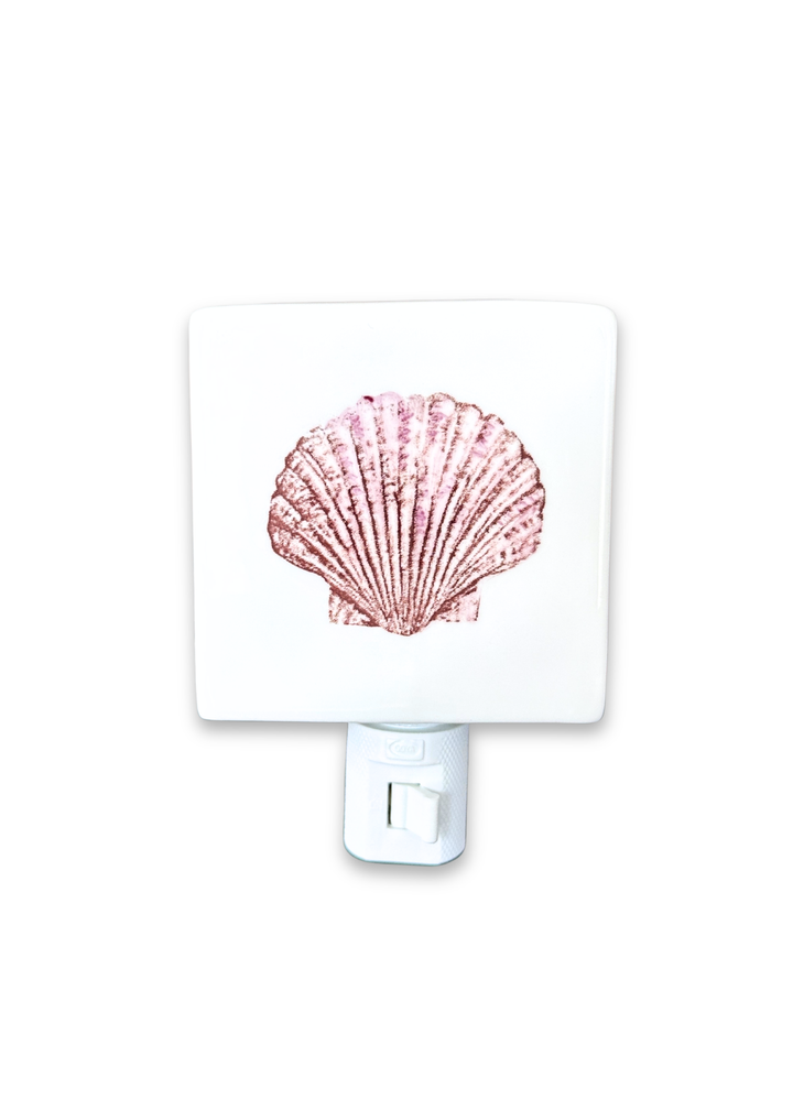 Coastal Pink Shell Porcelain Nightlight