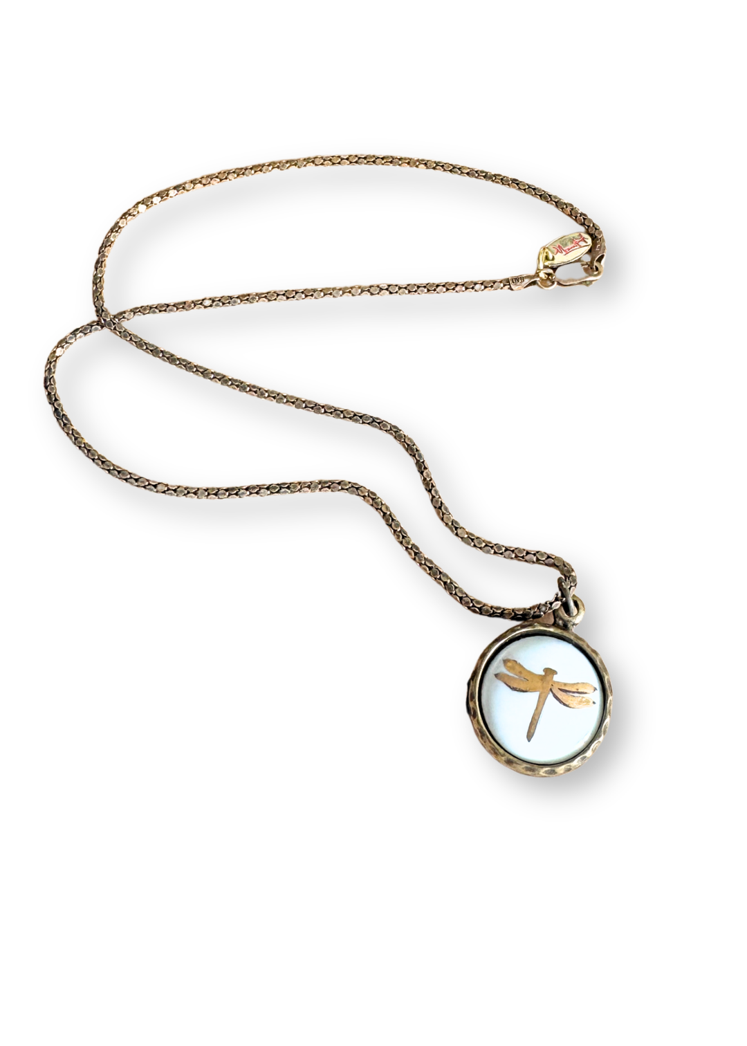 Dragonfly Porcelain Pendant Necklace