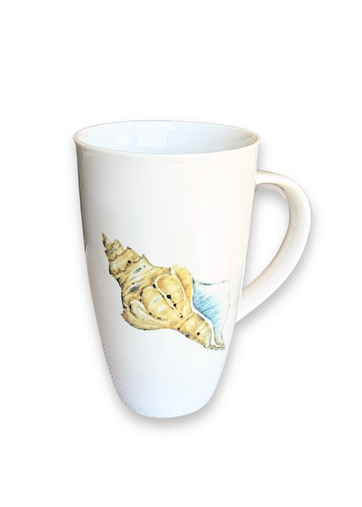Coastal Conch Seashell Porcelain Coffee and Tea Mug