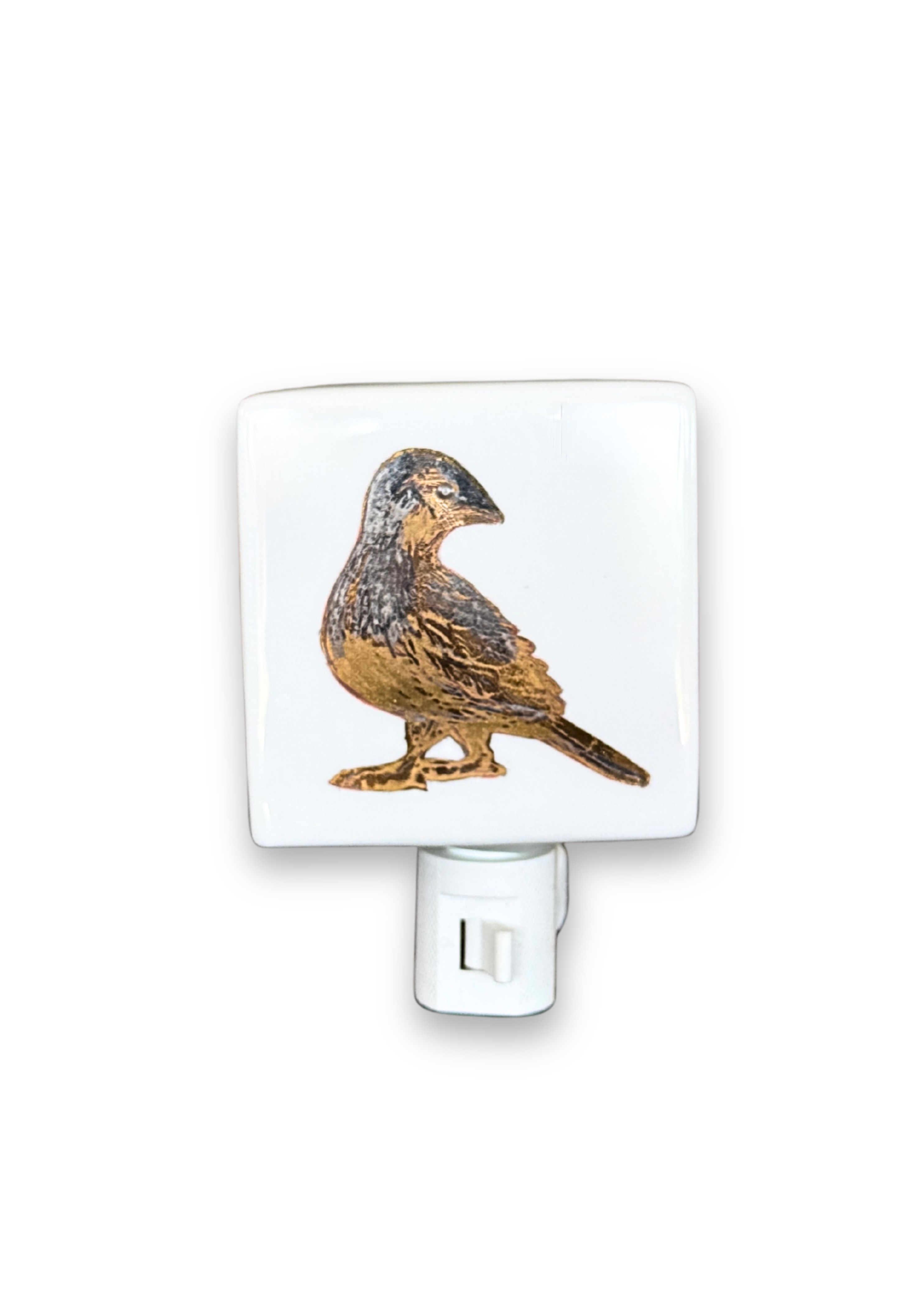 Golden Bird Porcelain Night Light
