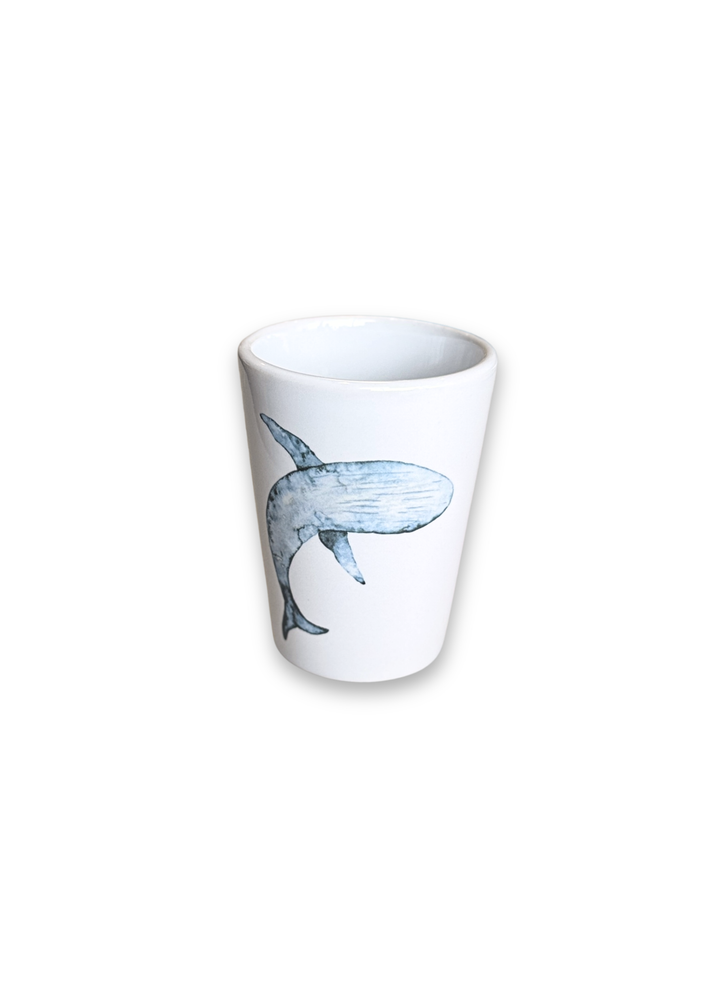 Coastal Whale Porcelain Ceramic Shot Glass