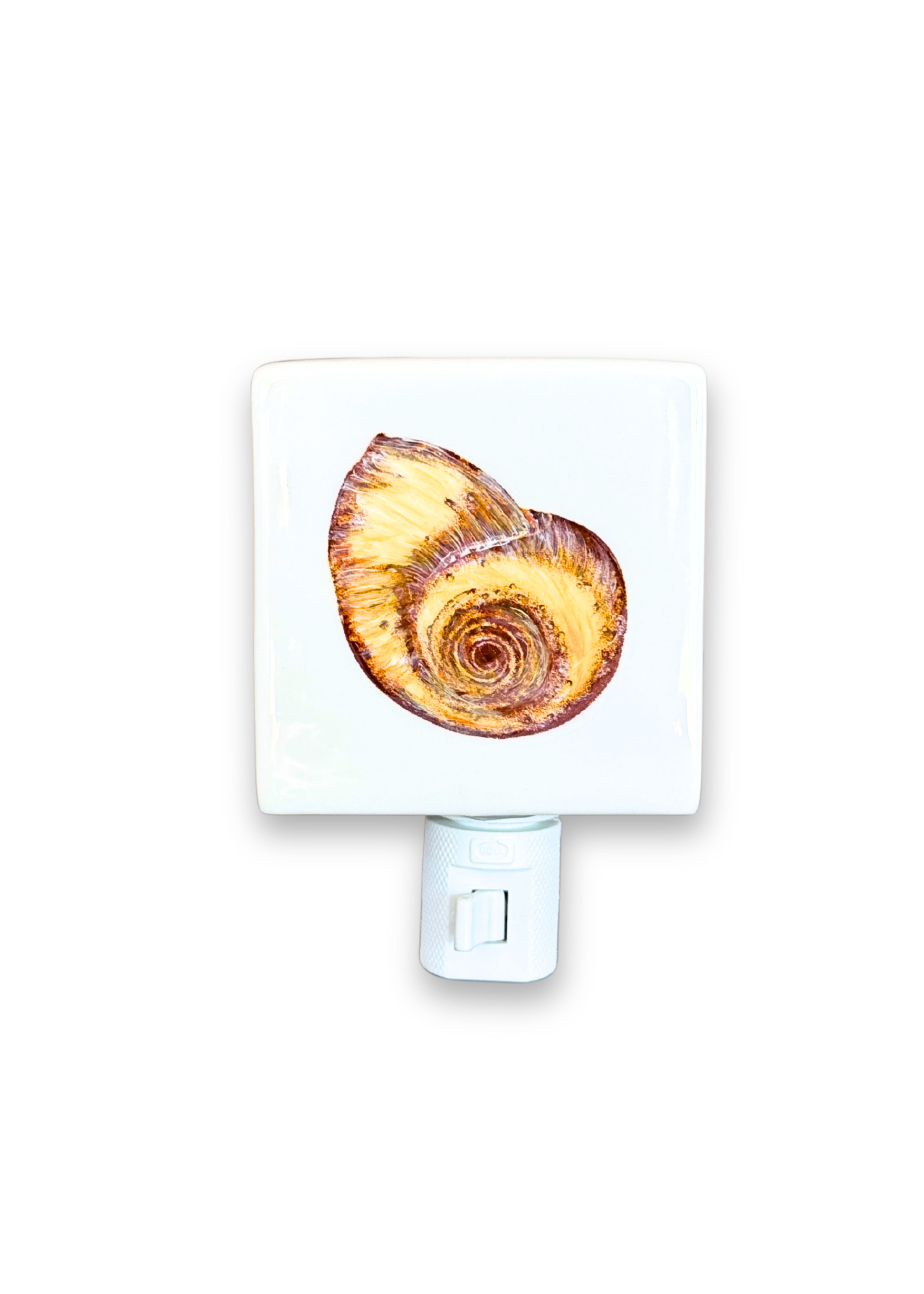 Golden Seashell Porcelain Night Light