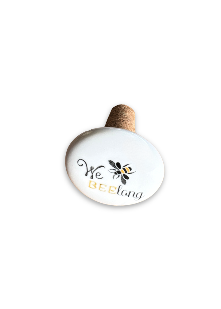 Bee Wine Ceramic Cork Stopper Barware