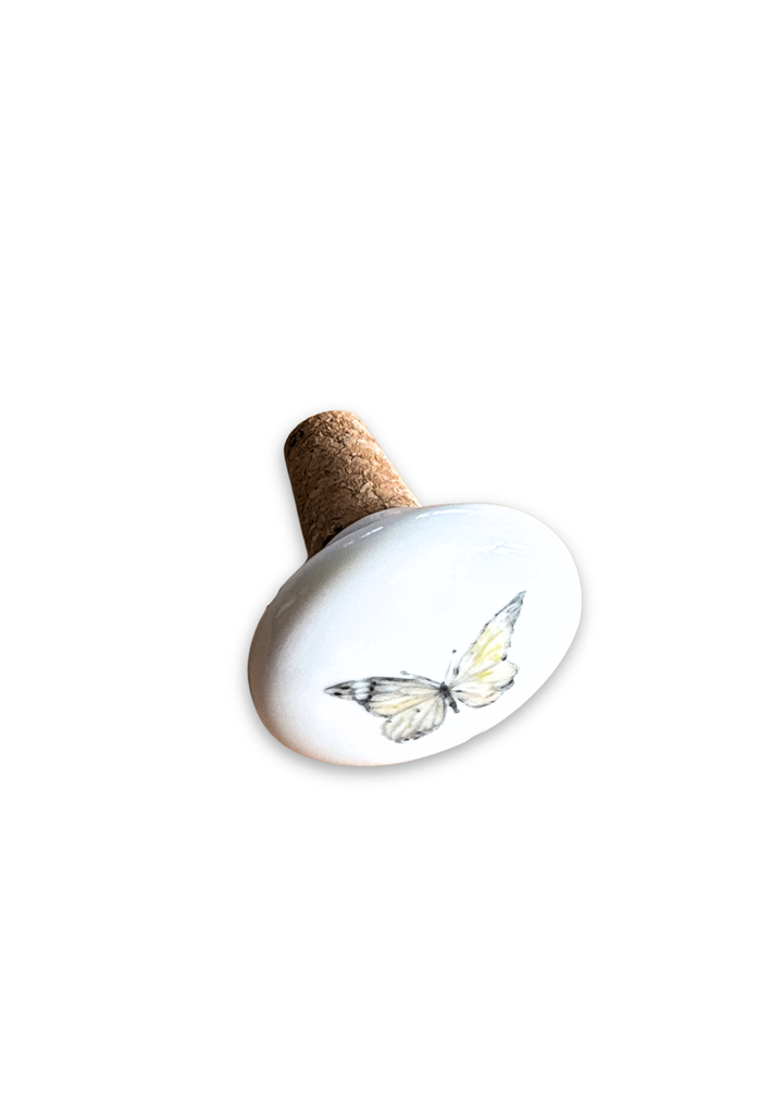 Butterfly Porcelain Ceramic Wine Cork Stopper Barware