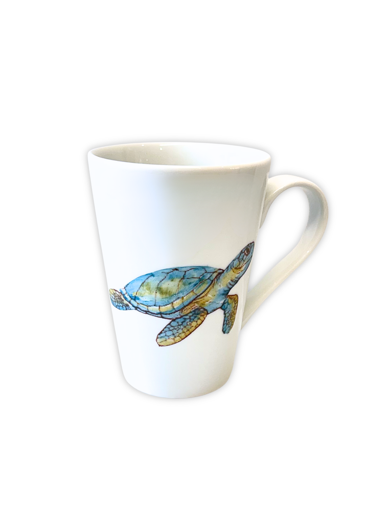 Coastal Multicolor Seaturtle Porcelain Coffee and Tea Mug