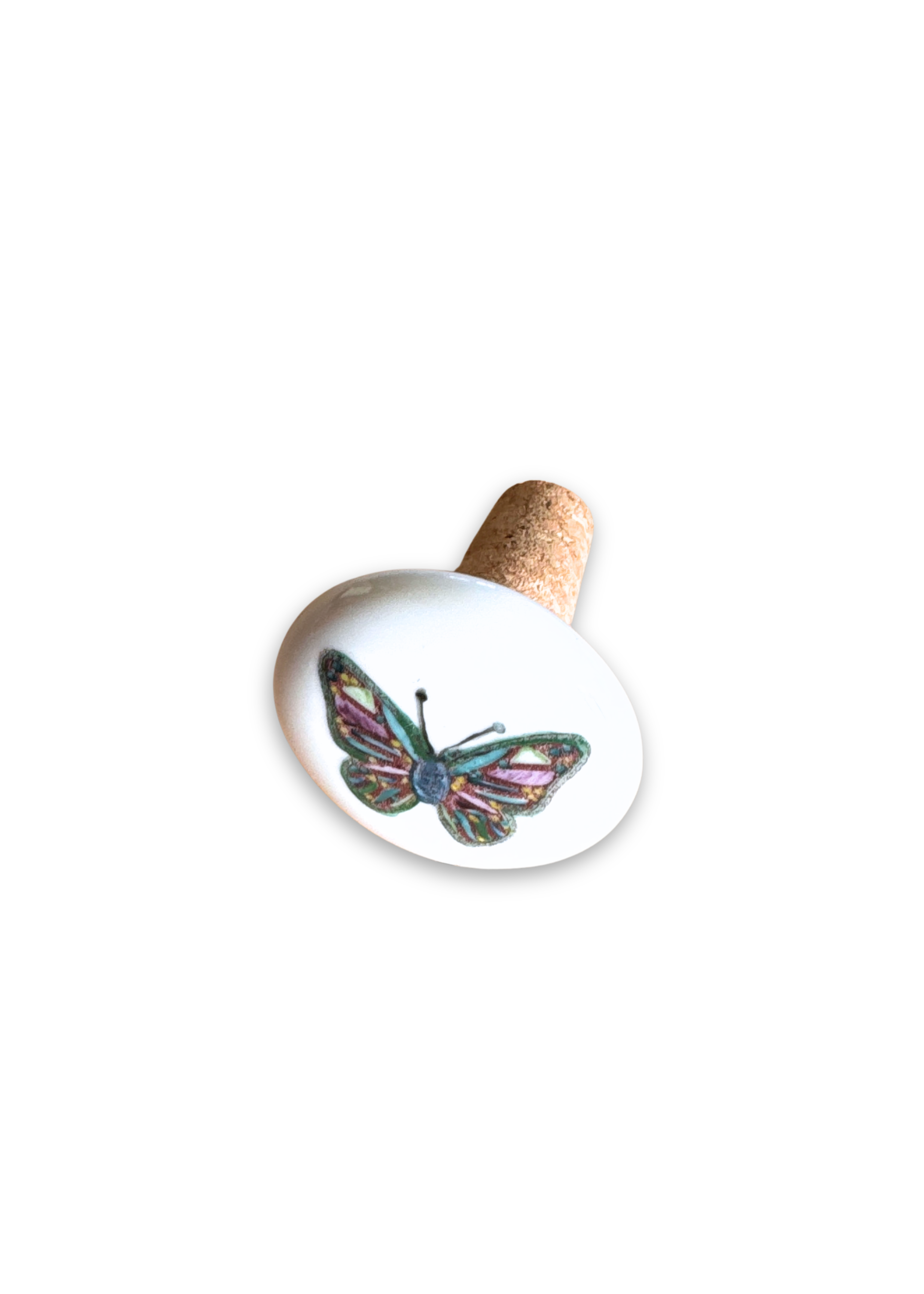 Butterfly Porcelain Wine Cork Stopper