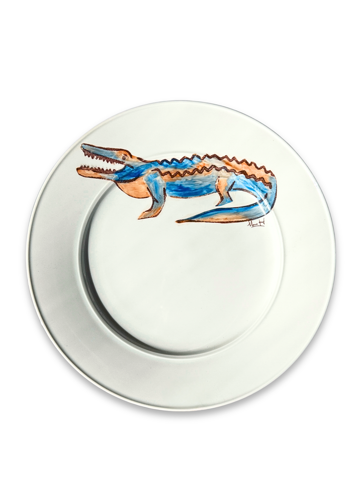 Hand-Painted Gator Appetizer Serving Platter