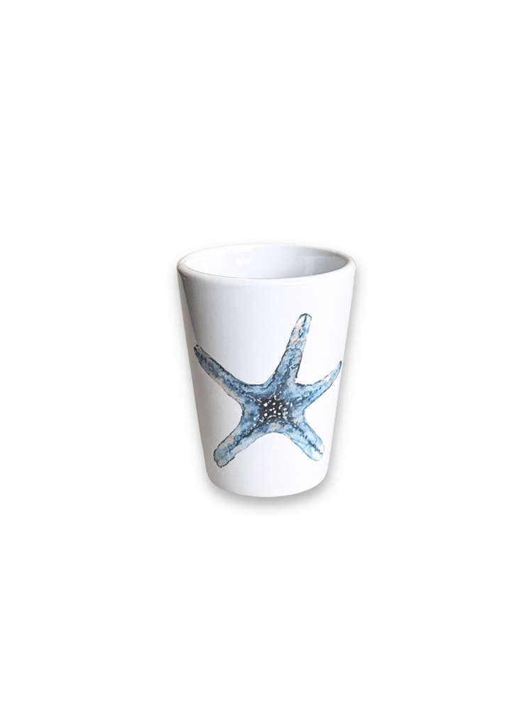 Coastal Starfish Porcelain Ceramic Shot Glass