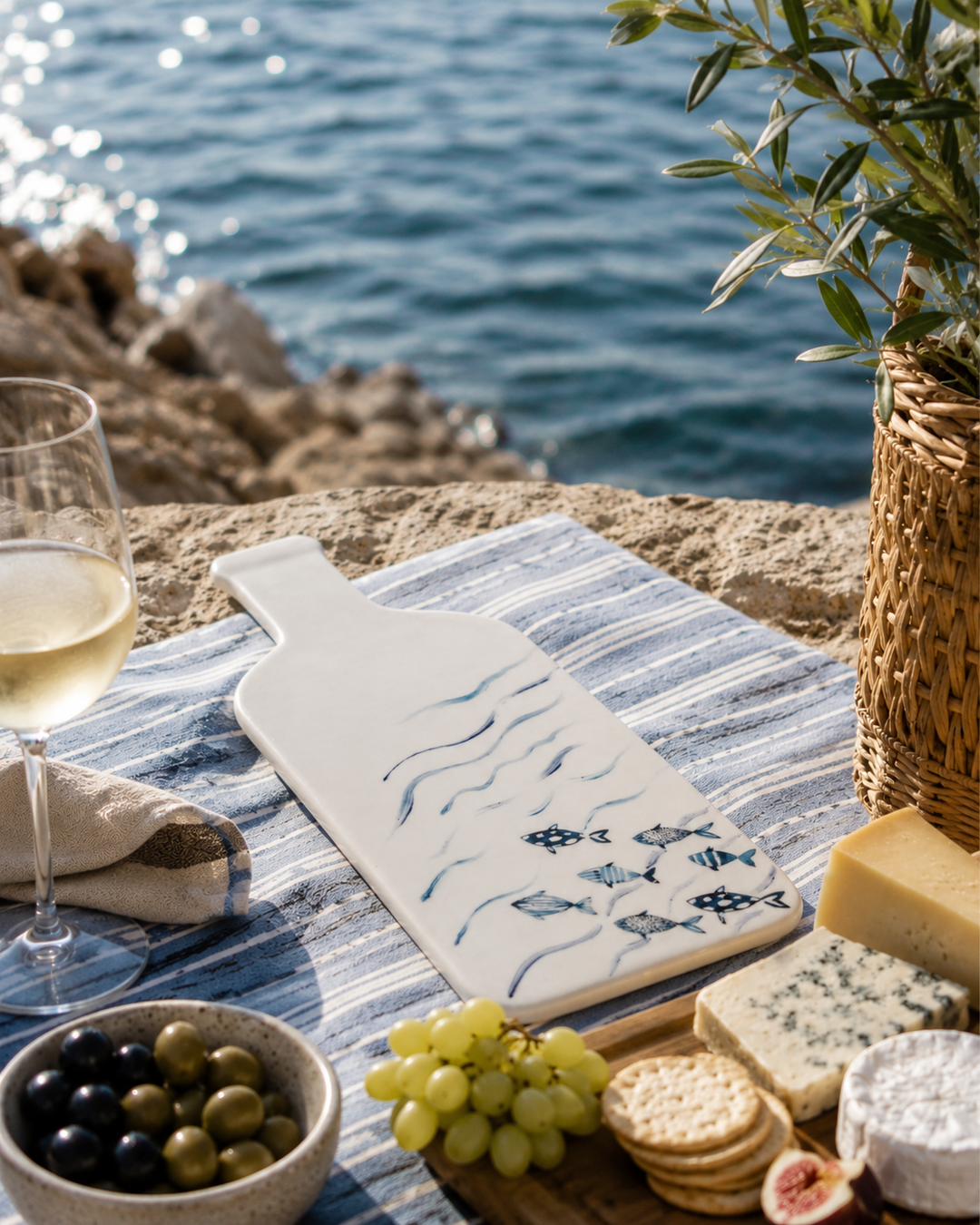 Coastal Catch Porcelain Cheese Board