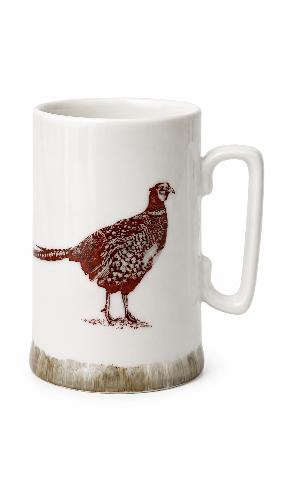 Hand-Painted Pheasant Porcelain Mug