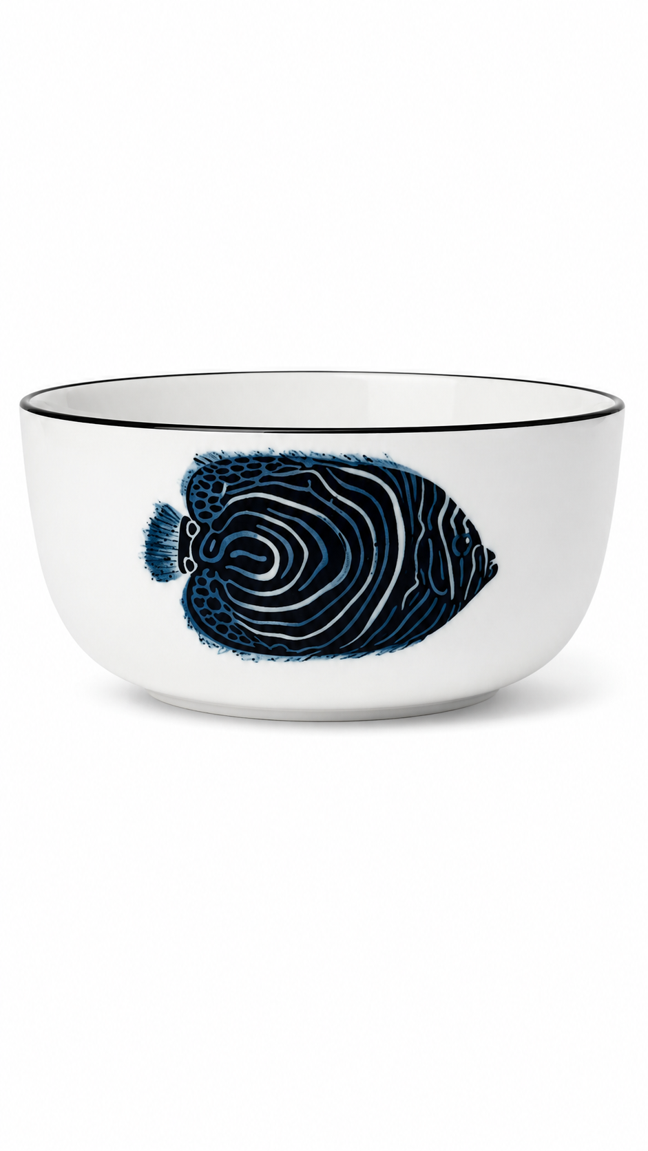 Blue Angelfish Porcelain Serving Bowl – Coastal Appetizer Bowl