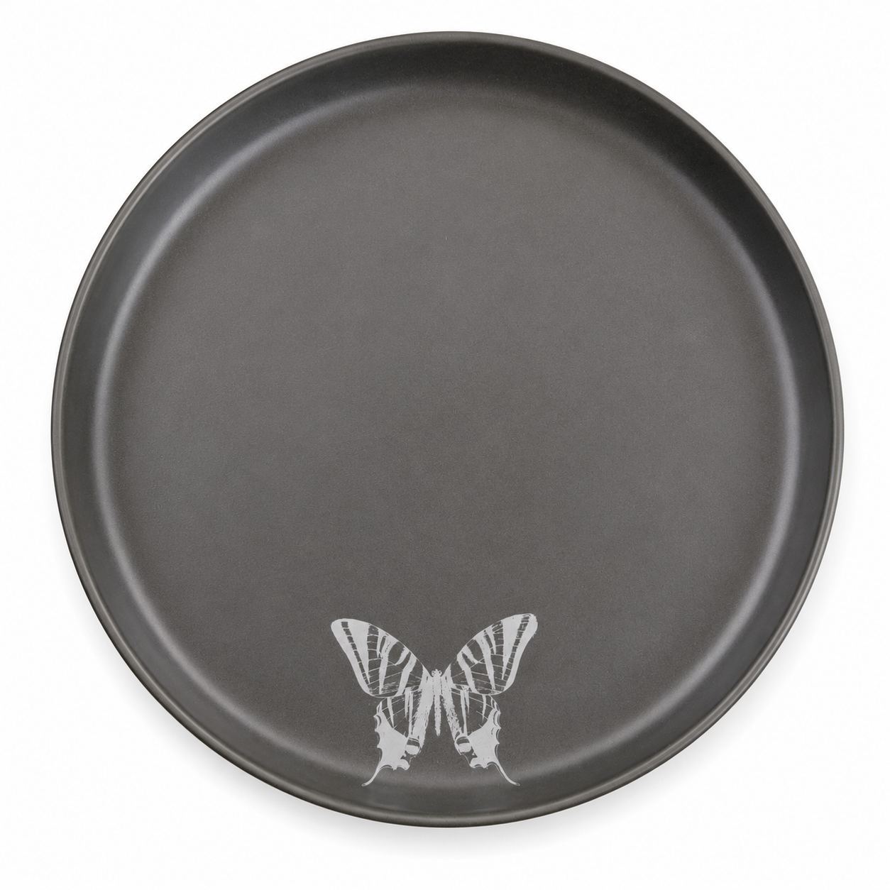 Black Butterfly Salad/Appetizer Plates– Elegant Nature-Inspired Tableware