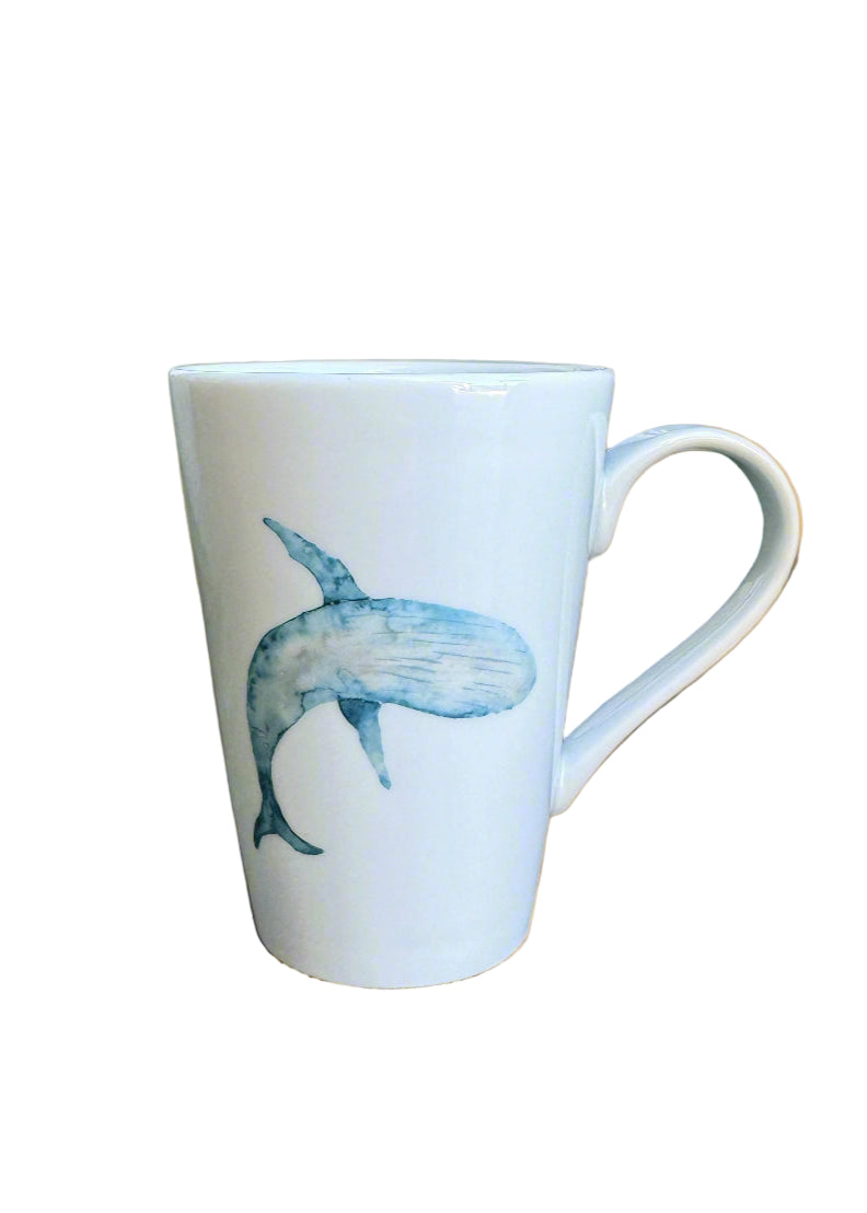 Coastal Whale Porcelain Ceramic Mug Coffee Tea