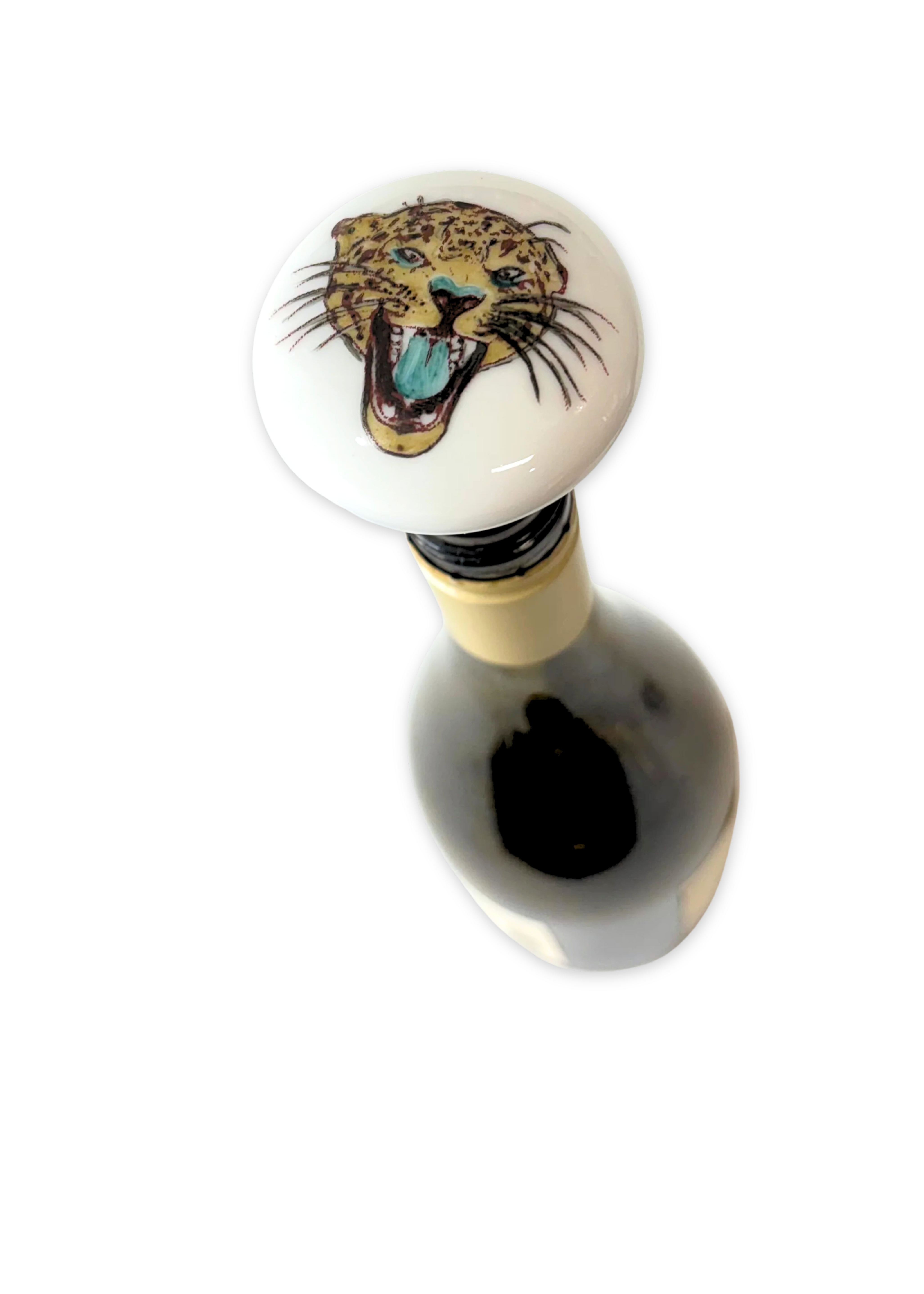 Jaguar Porcelain Wine Stopper