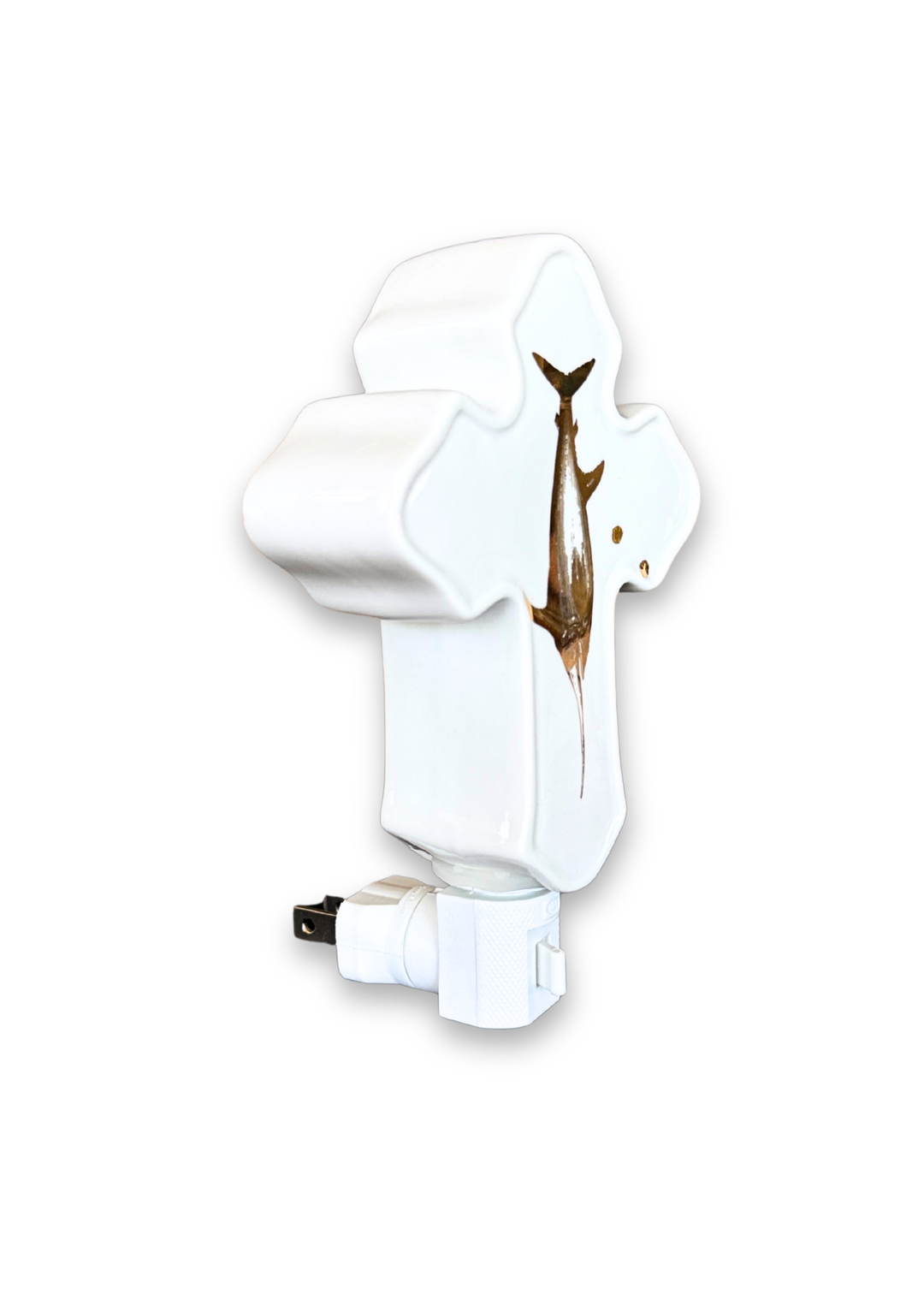 Spearfish Porcelain Cross Night Light
