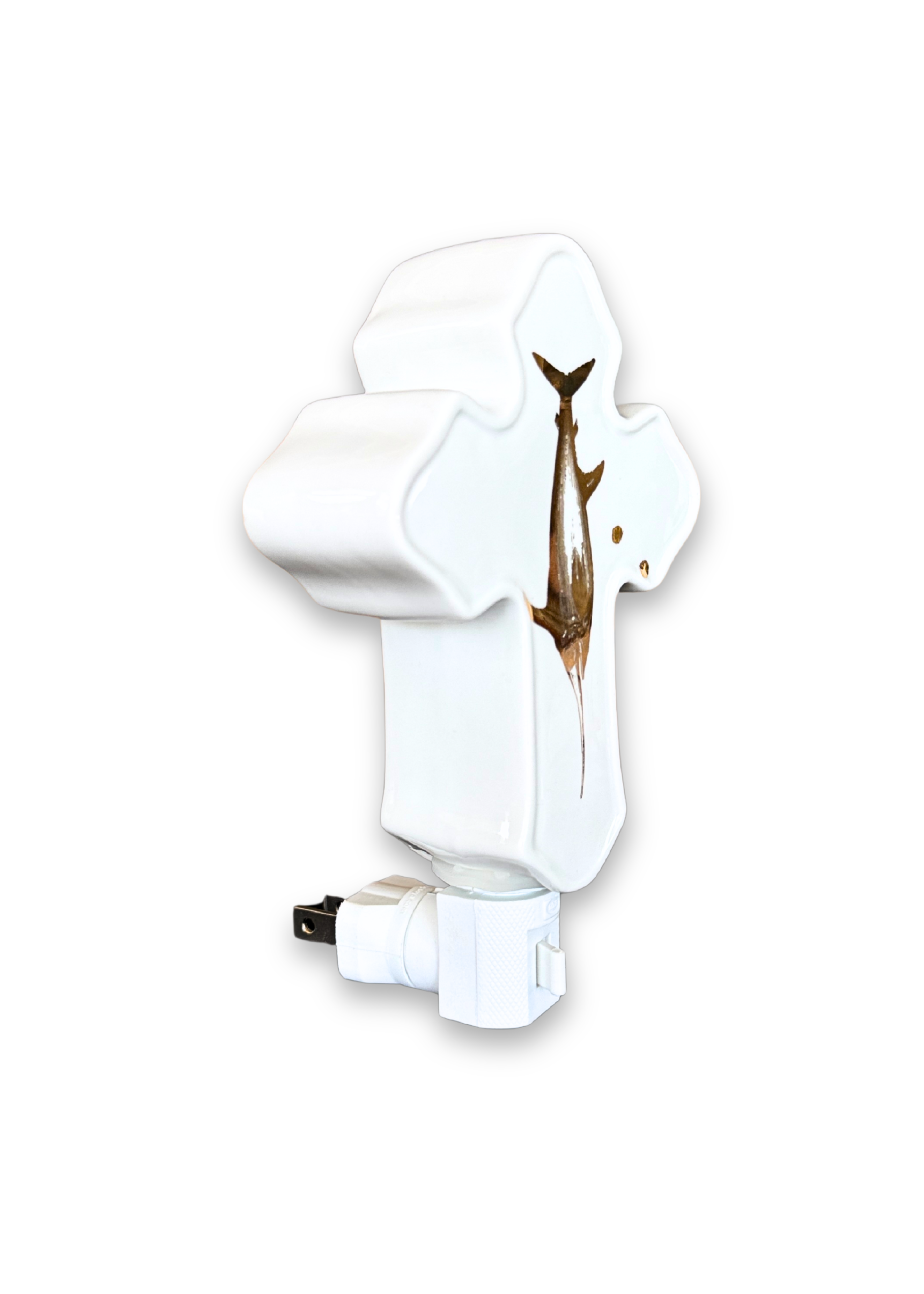 Spearfish Porcelain Cross Night Light