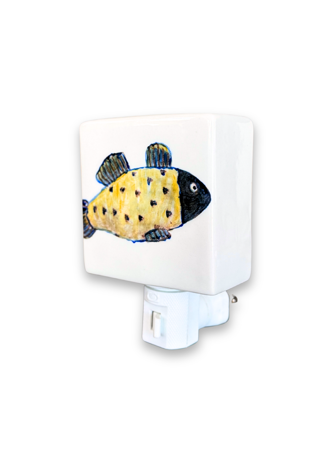 Yellow Fish Porcelain Night Light