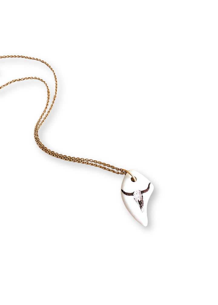 Western Cowboy Pendant Chain Necklace skull