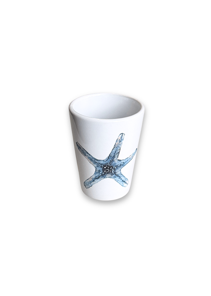 Coastal Starfish Porcelain Ceramic Shot Glass