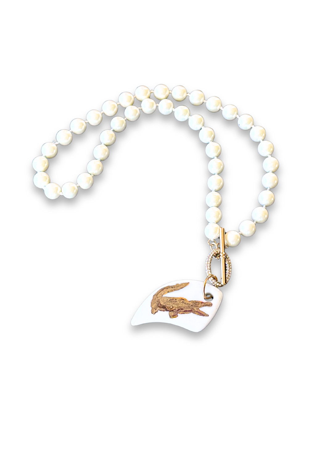 Pearl Gator Pendent Necklace