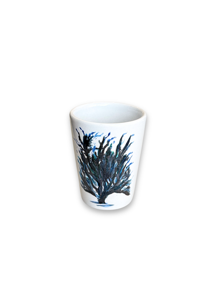 Coastal Coral Porcelain Ceramic Shot Glass