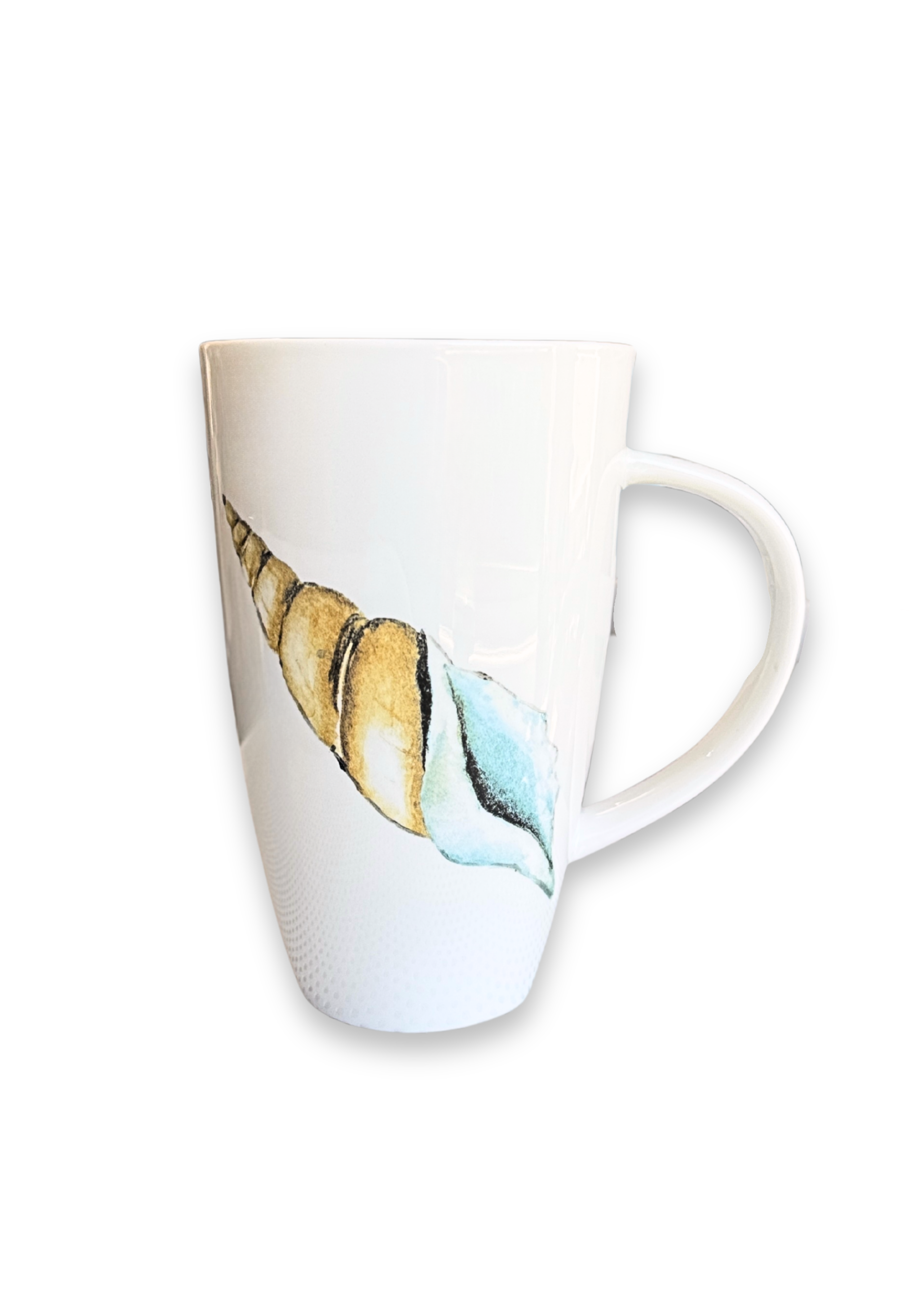 Coastal Spiral Shell Porcelain Coffee and Tea Mug