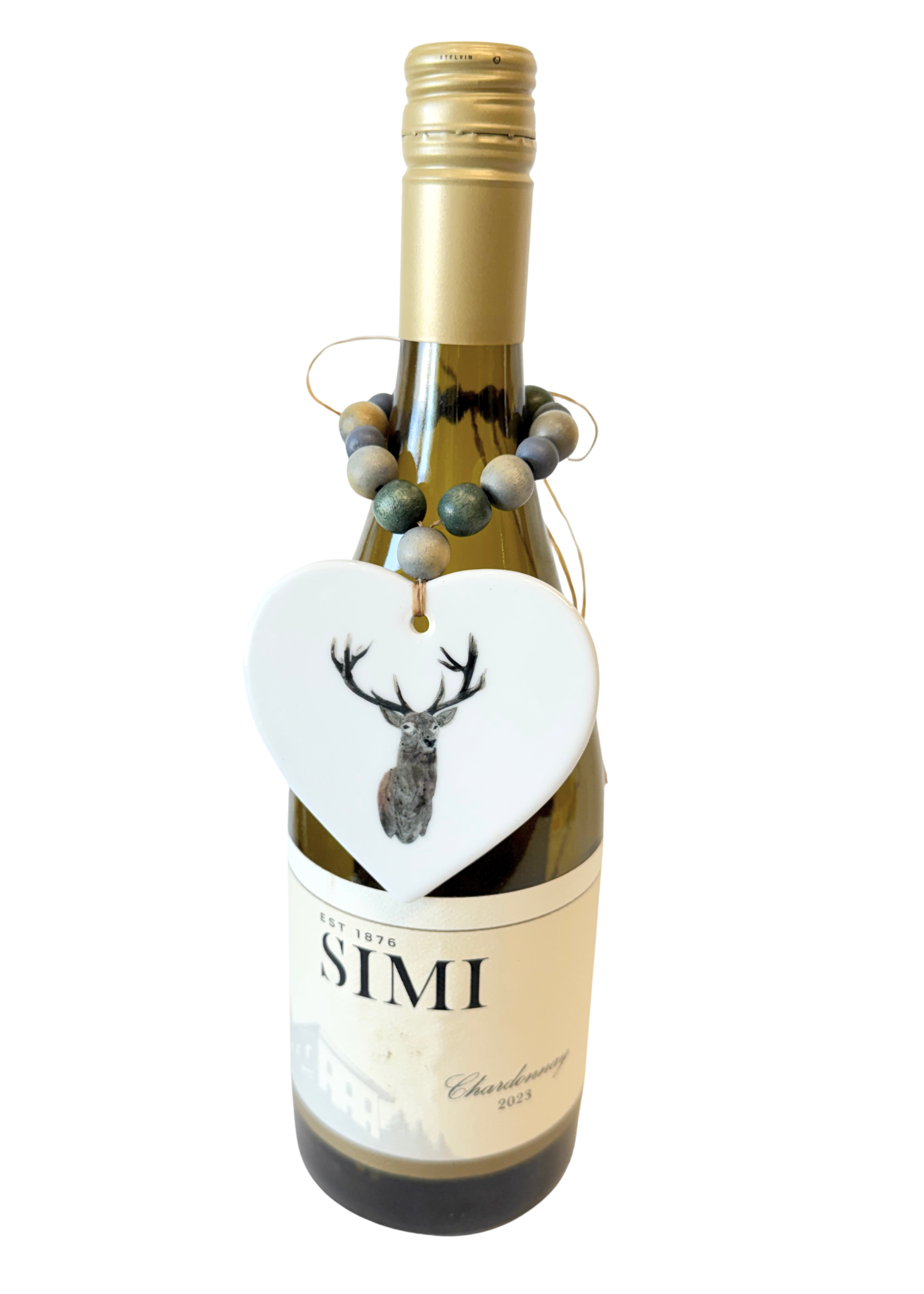 Deer Porcelain Beverage Tag Barware Drink Charms