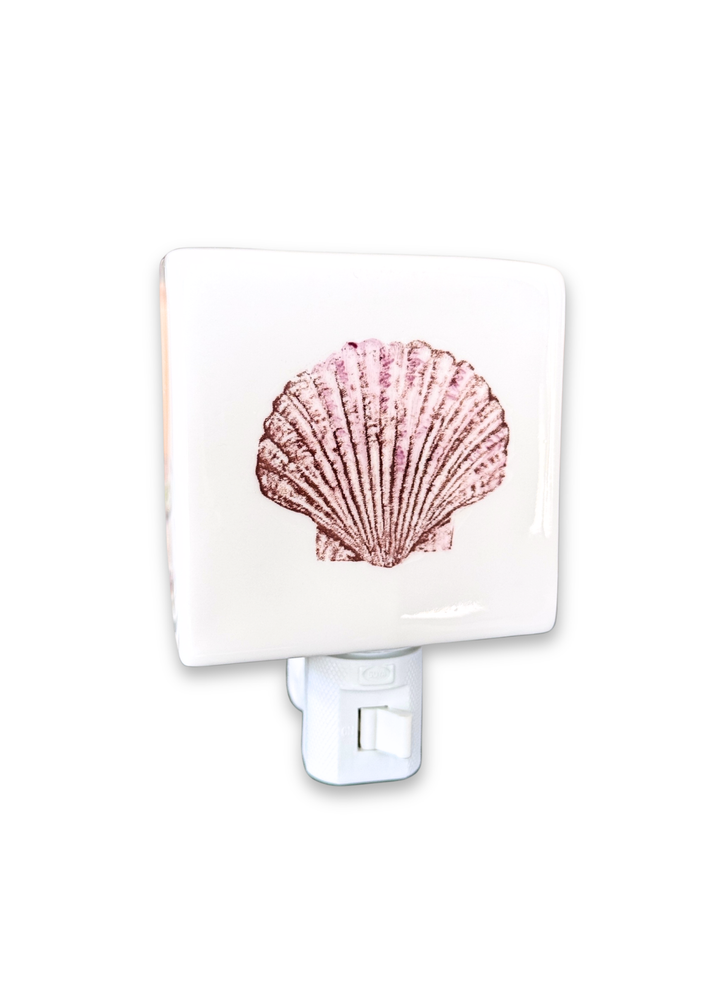 Coastal Pink Shell Porcelain Nightlight