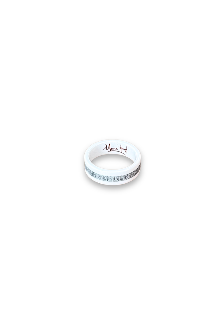 Tribal Porcelain Ring – Size 7