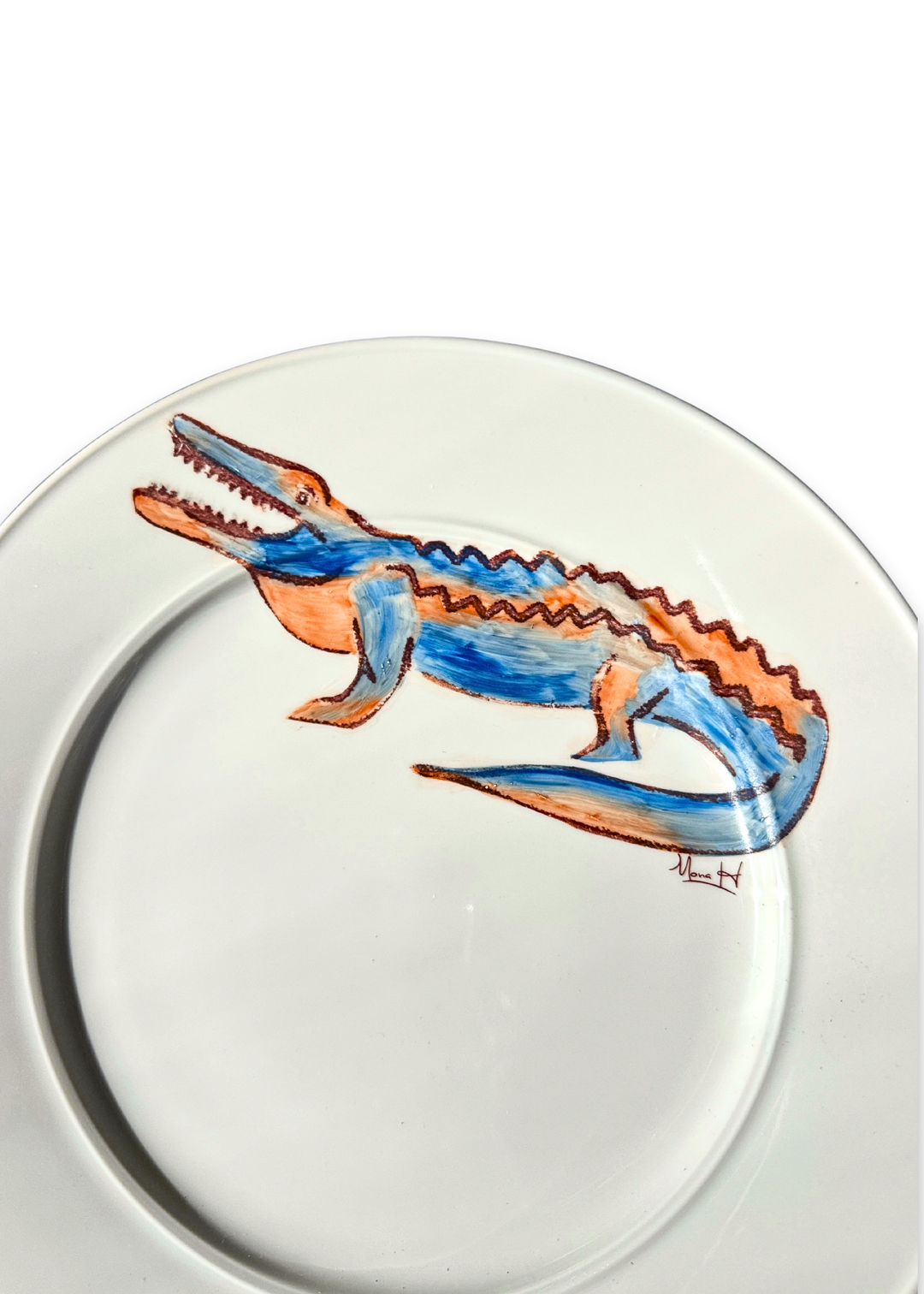 Hand-Painted Gator Appetizer Serving Platter