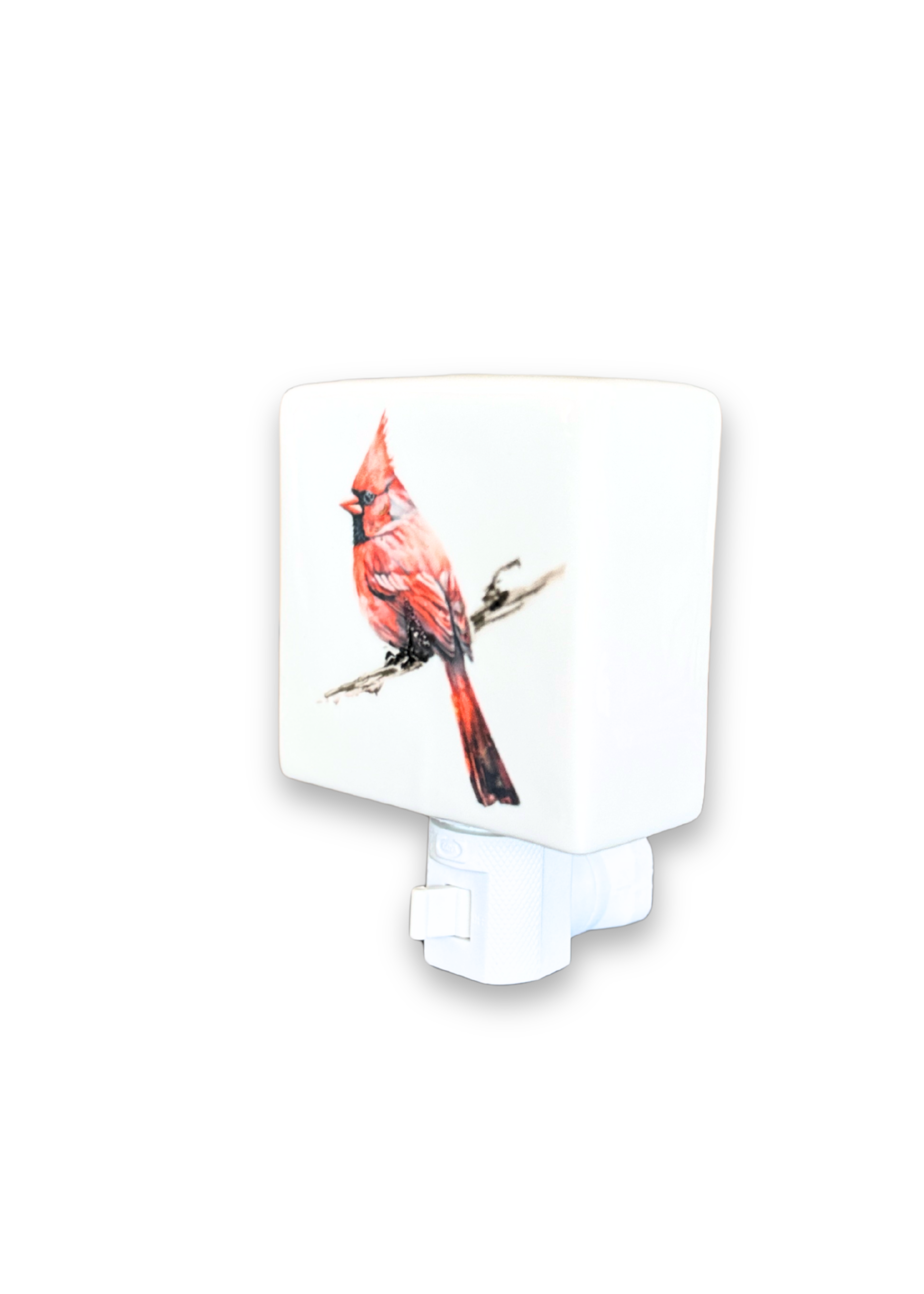 Cardinal Bird Porcelain Night Light