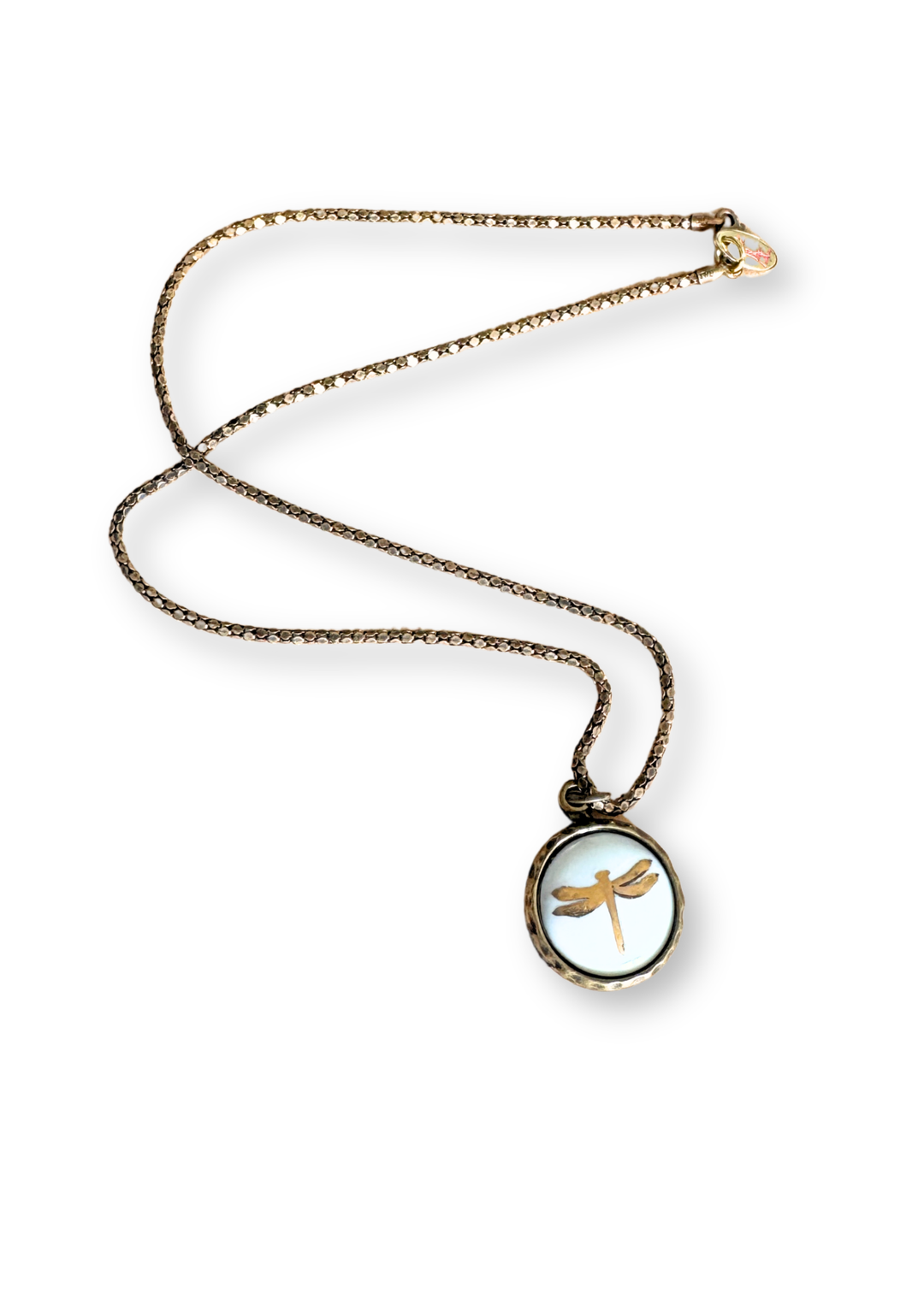 Dragonfly Porcelain Pendant Necklace