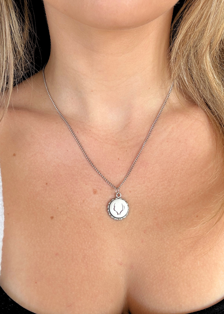 Antler Porcelain Pendant Necklace