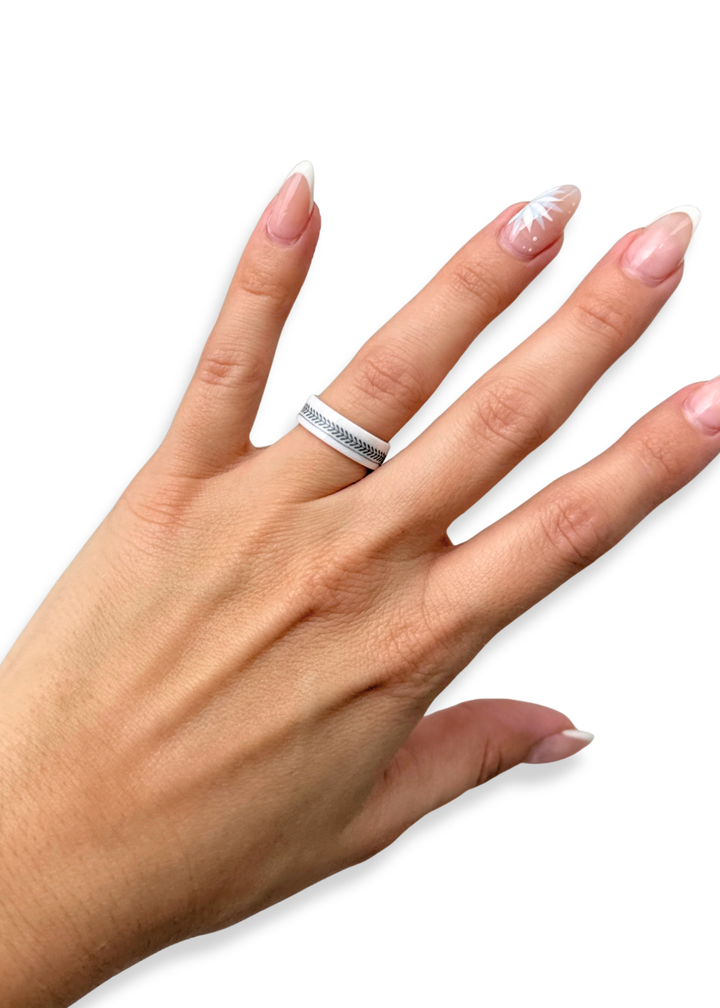 Tribal Print Porcelain Ring - Size 6