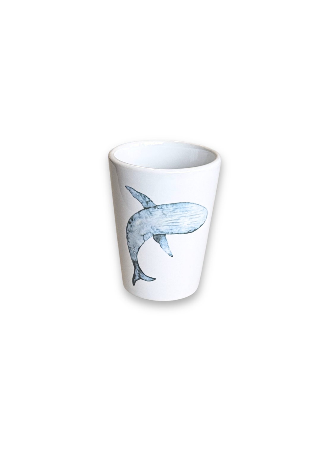Coastal Whale Porcelain Ceramic Shot Glass