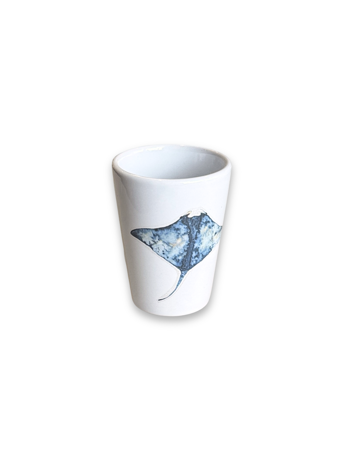 Coastal Stingray Porcelain Ceramic Shot Glass
