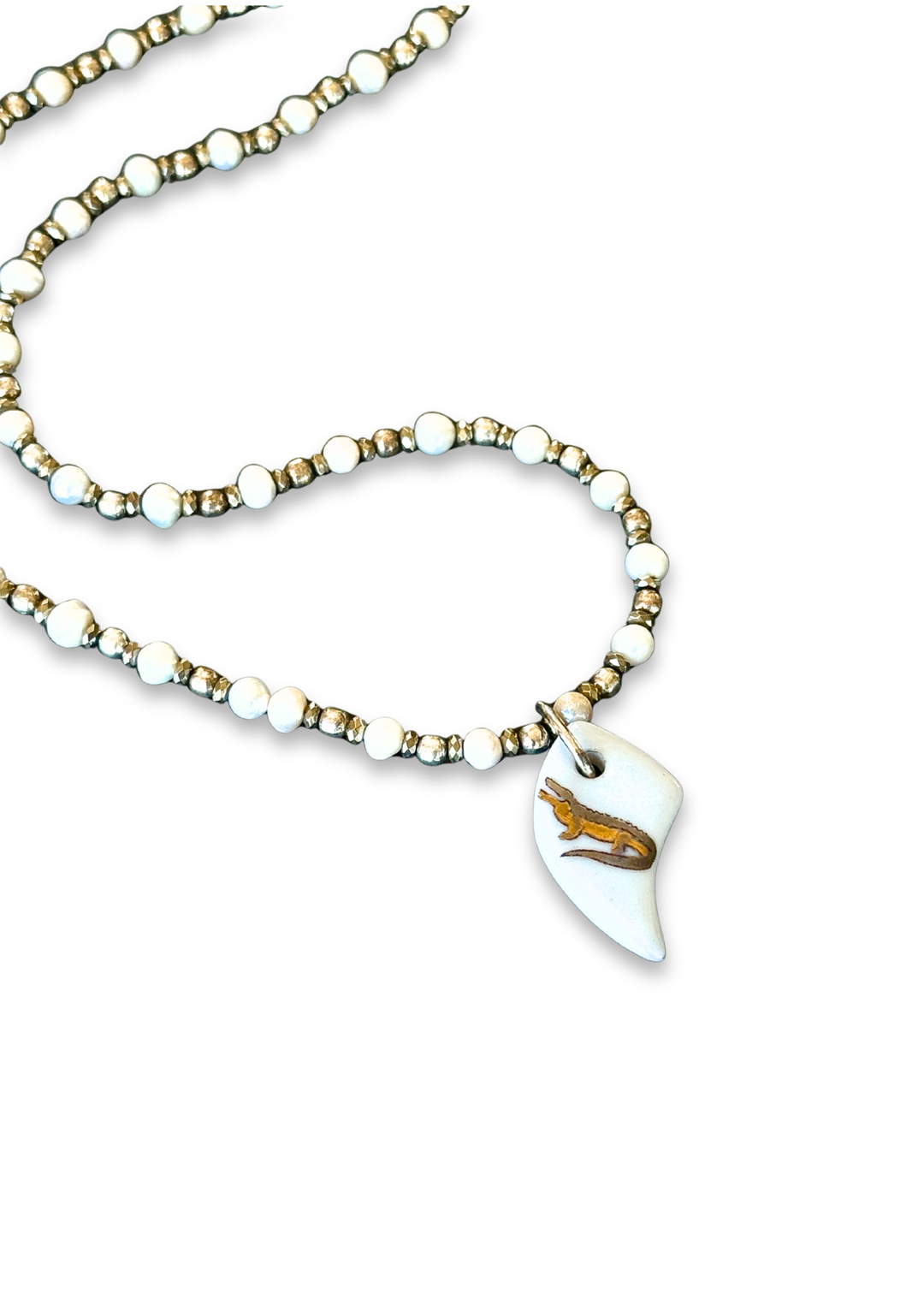 Gators Porcelain Pendent Beaded Necklace