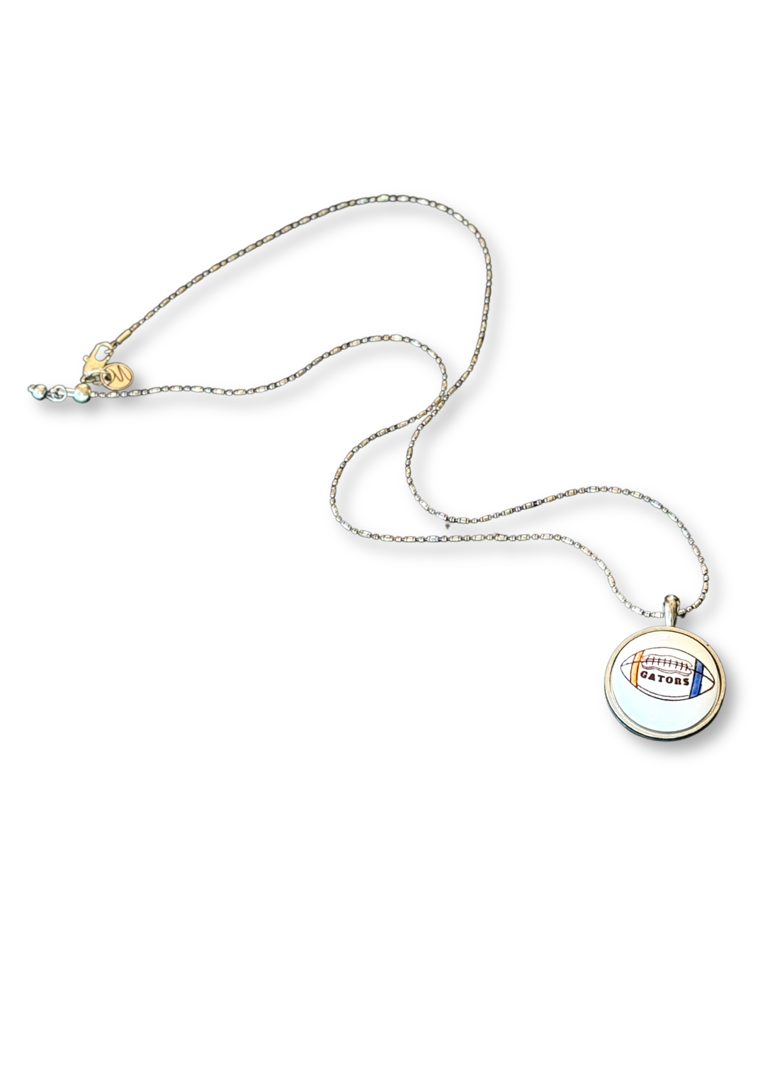 Gator Game Day Pendent Silver Necklace