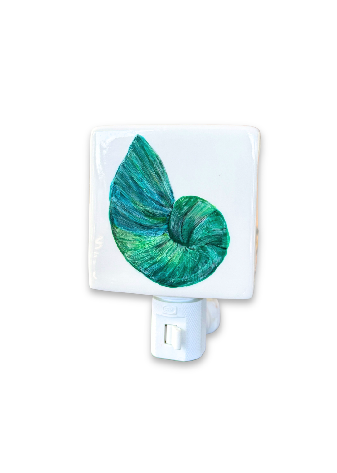 Shell Porcelain Nightlight Green Turquoise