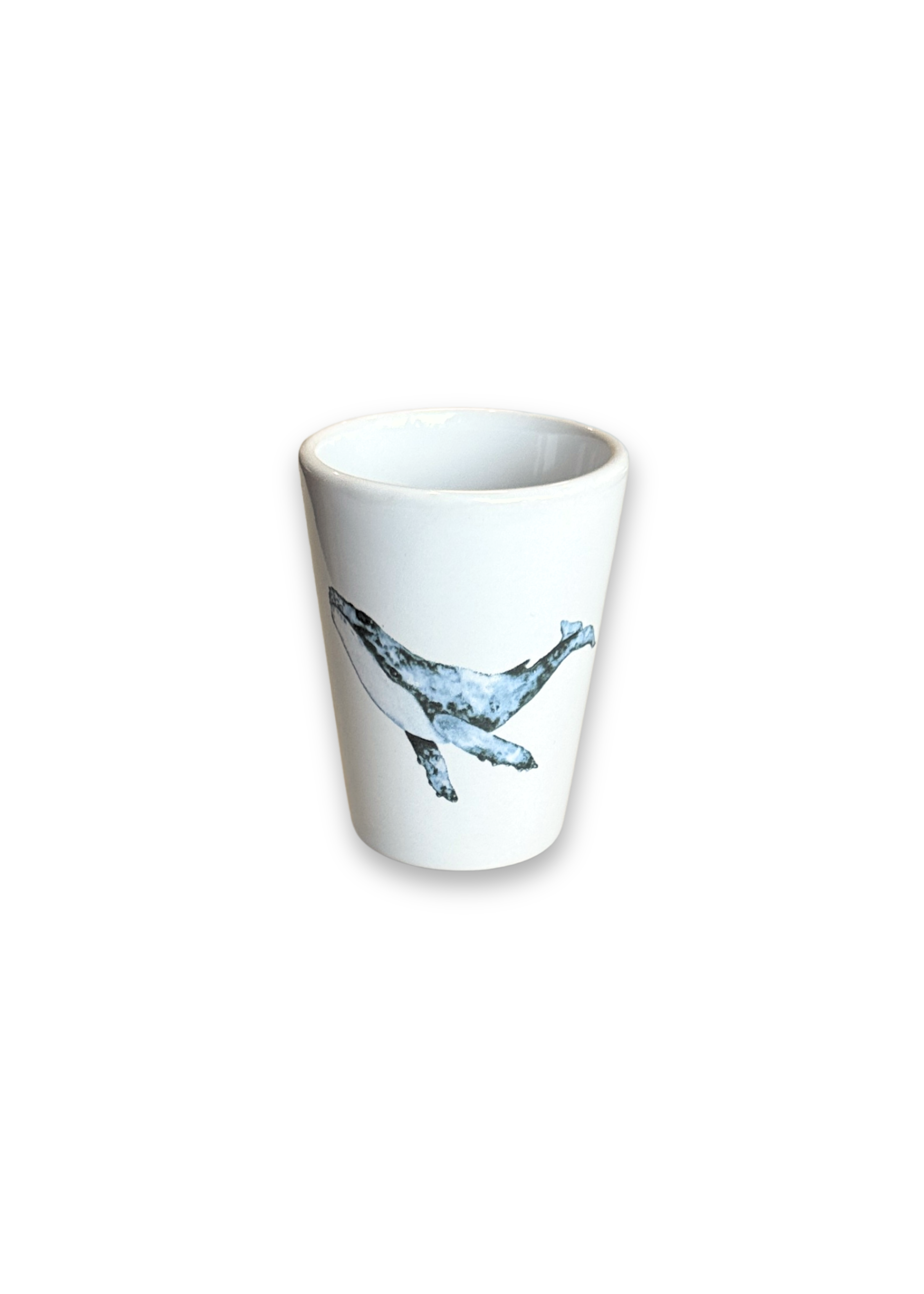 Coastal Whale Porcelain Ceramic Shot Glass