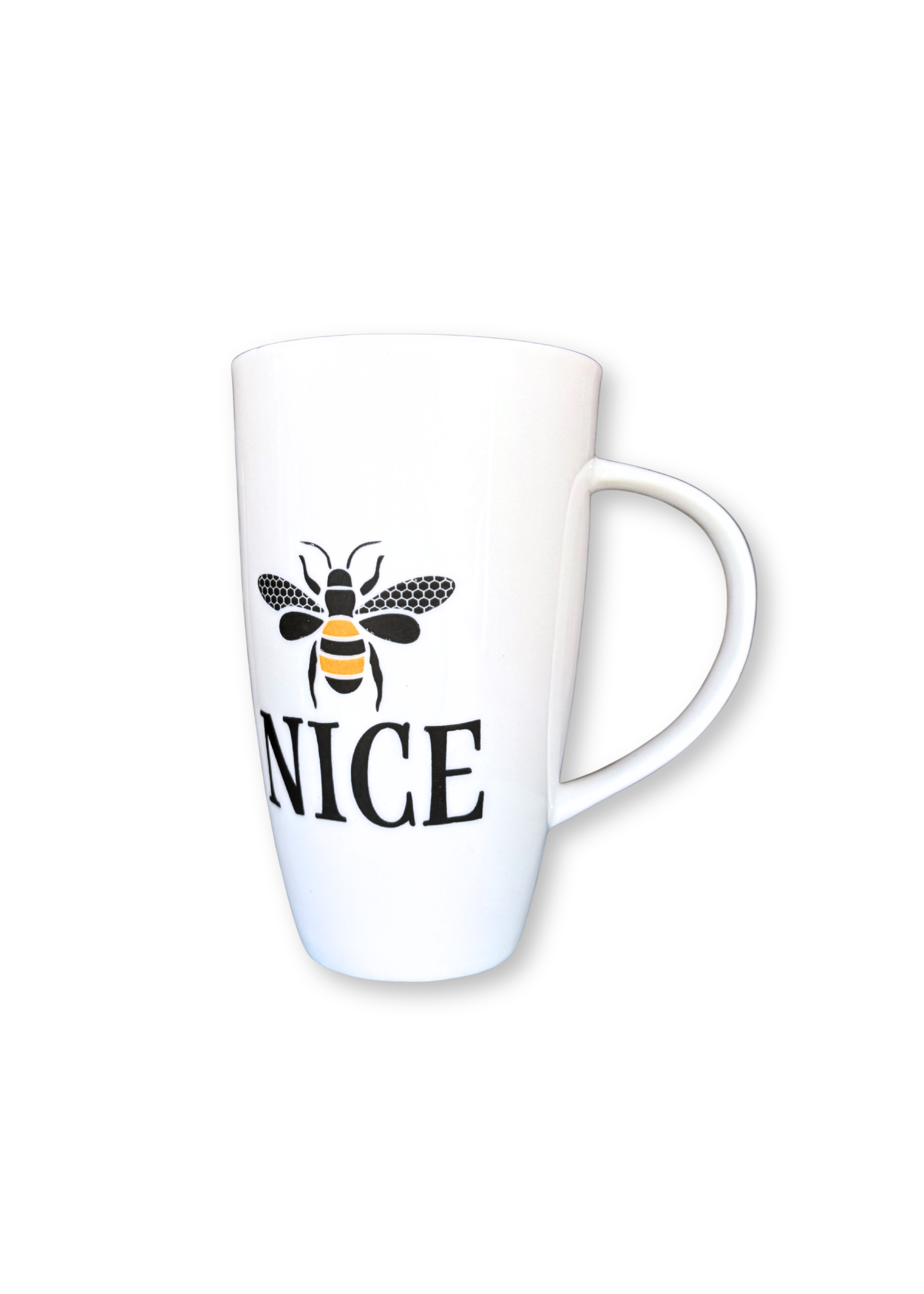 Bee Porcelain Coffee Tea Mug Cup Wording Nice