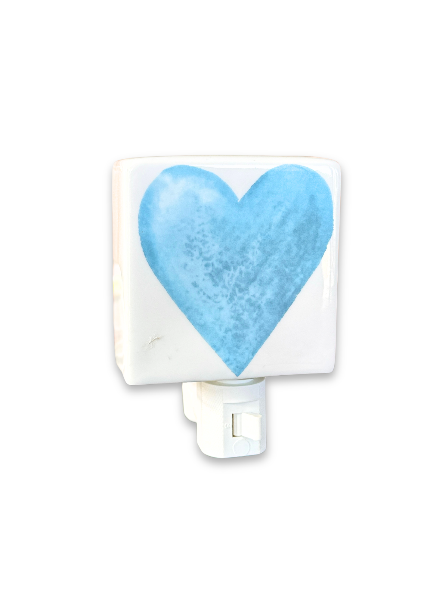 Blue Heart Porcelain Nightlight