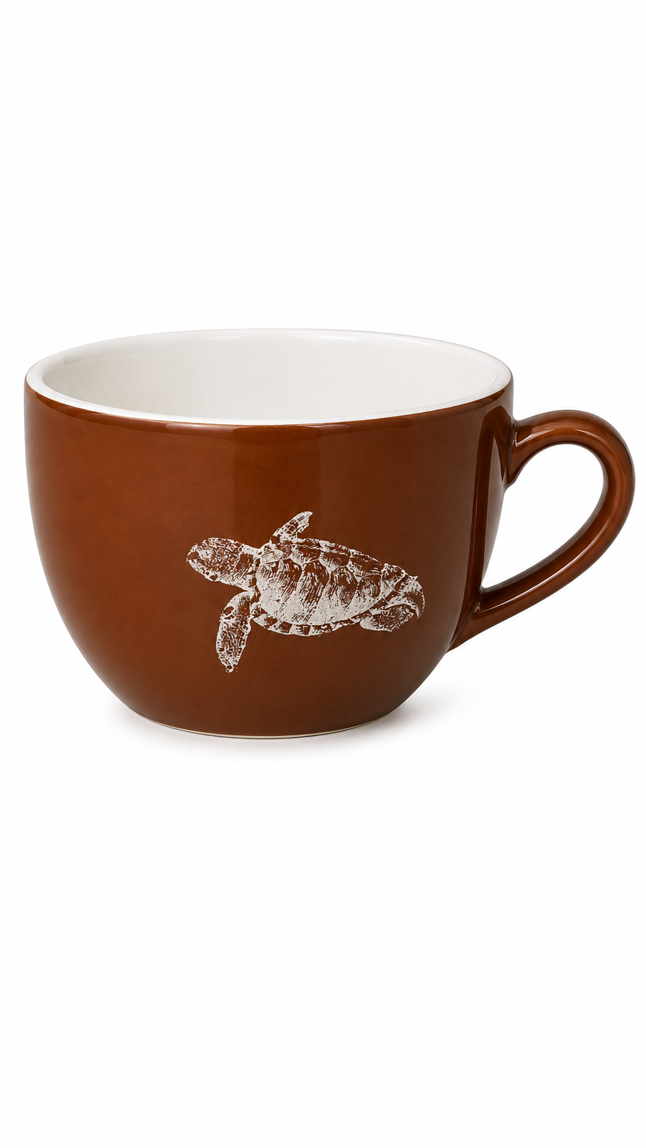 Coastal Sea Turtle Ceramic Mug Set of 2