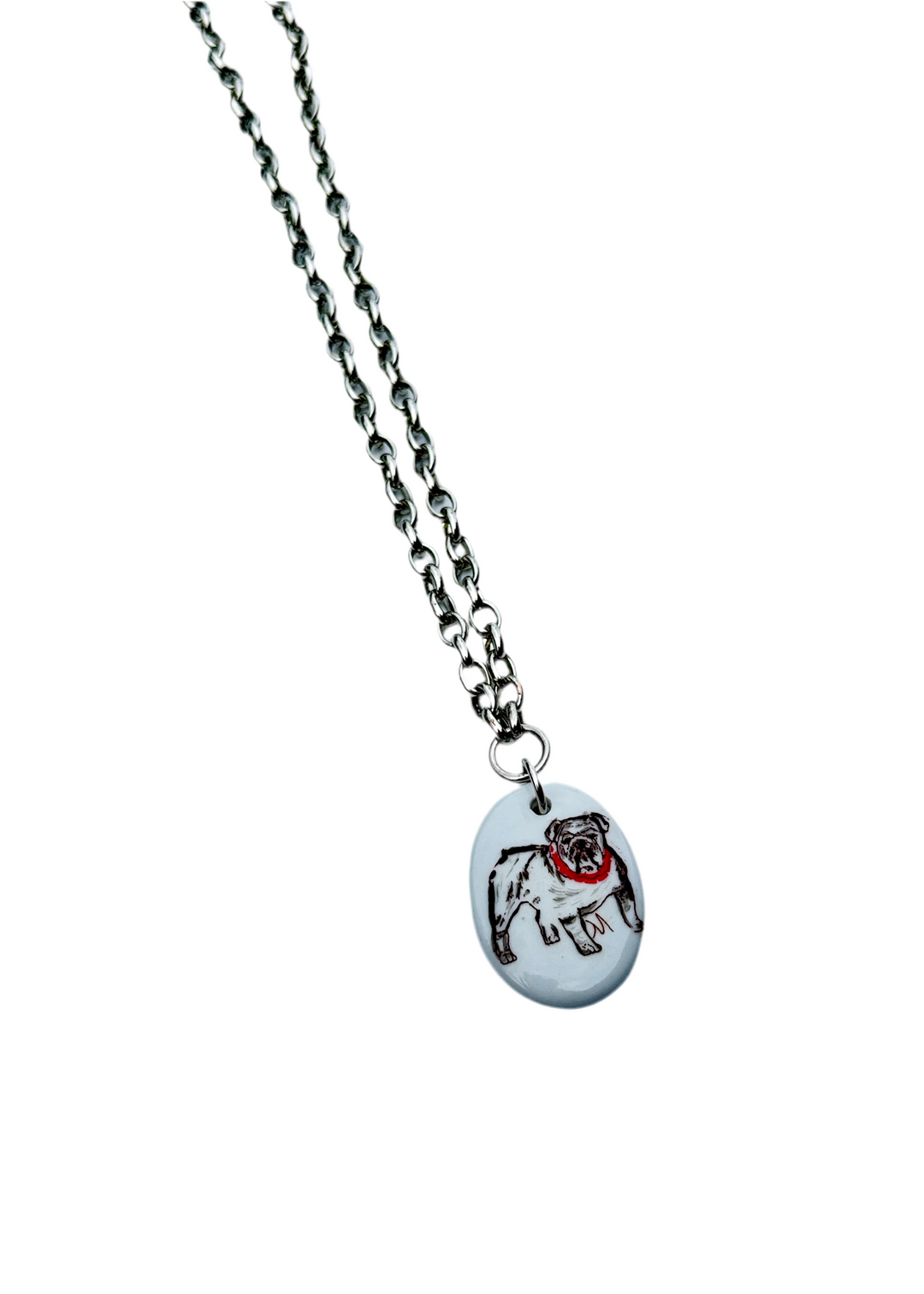 Bulldog Game Day Necklace Mascot Football Jewelry