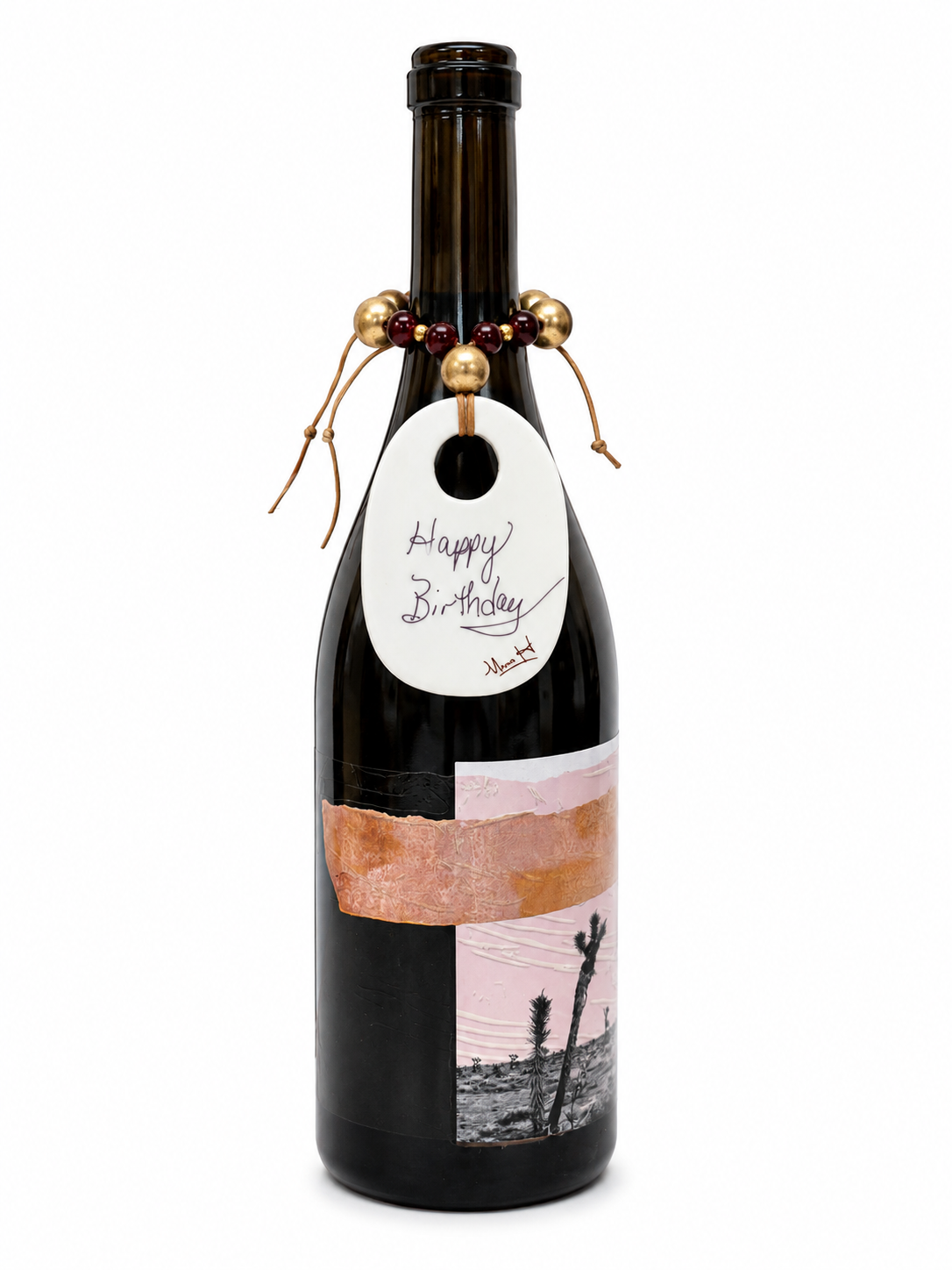 Personalized Porcelain Birthday Bottle Tag