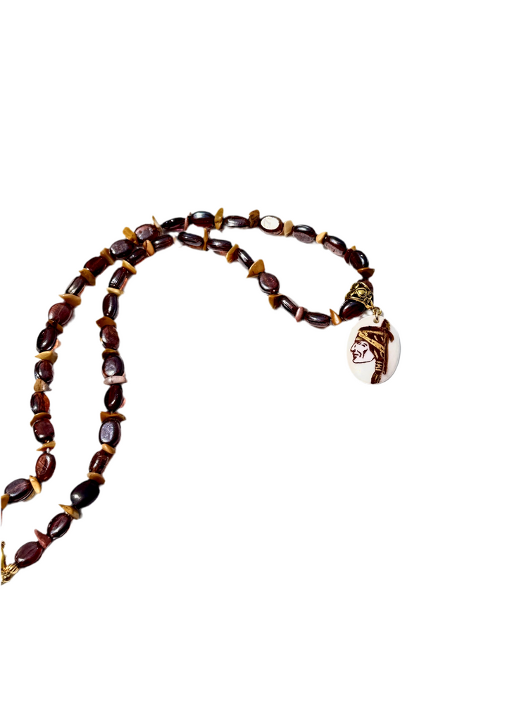 Game day Beaded Necklace Mascot Garnet Gold Football Team